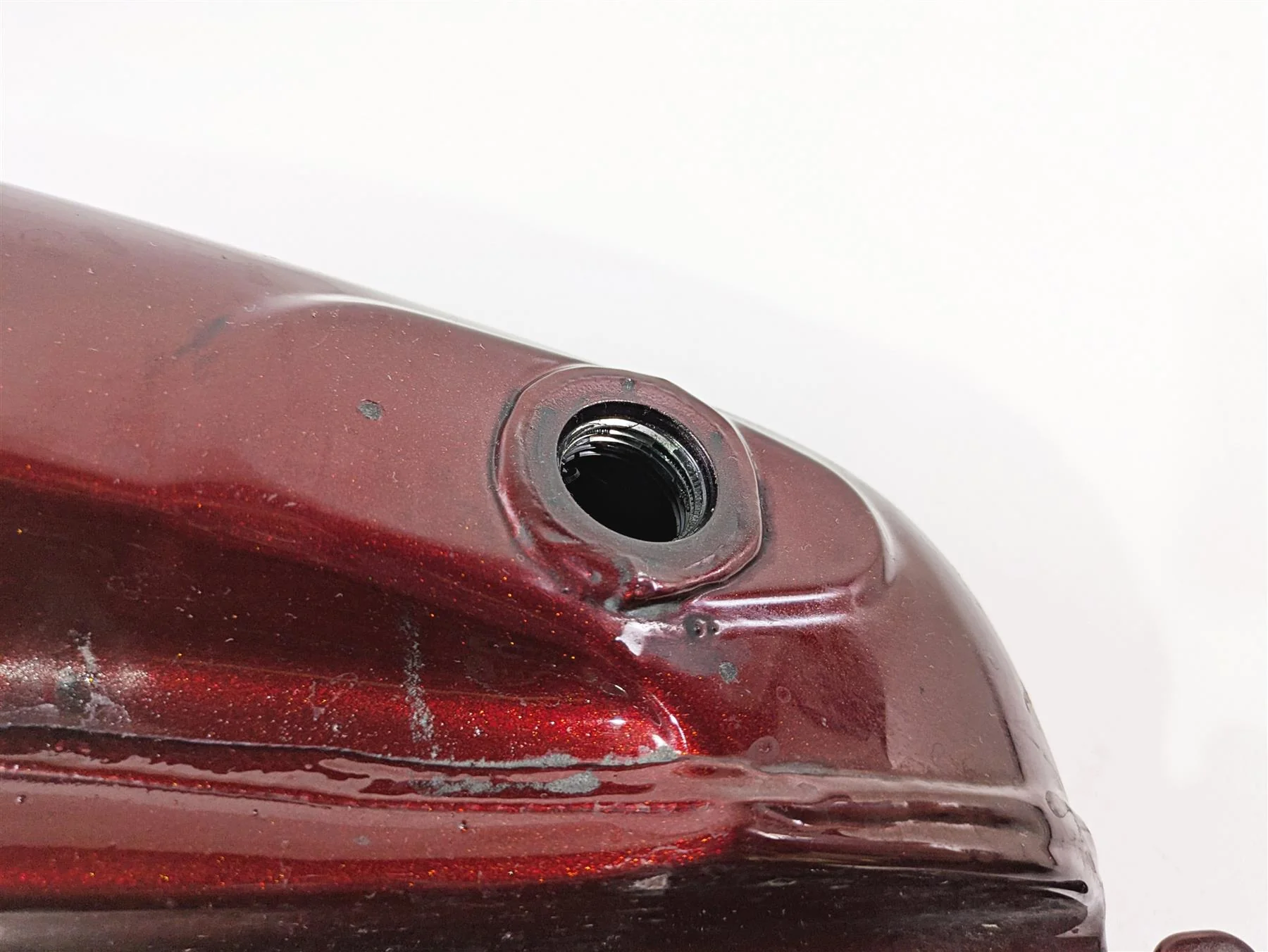 2008 Harley FXCWC Softail Rocker Fuel Gas Petrol Tank Crimson Red -Dent 62105-08 - Image 11
