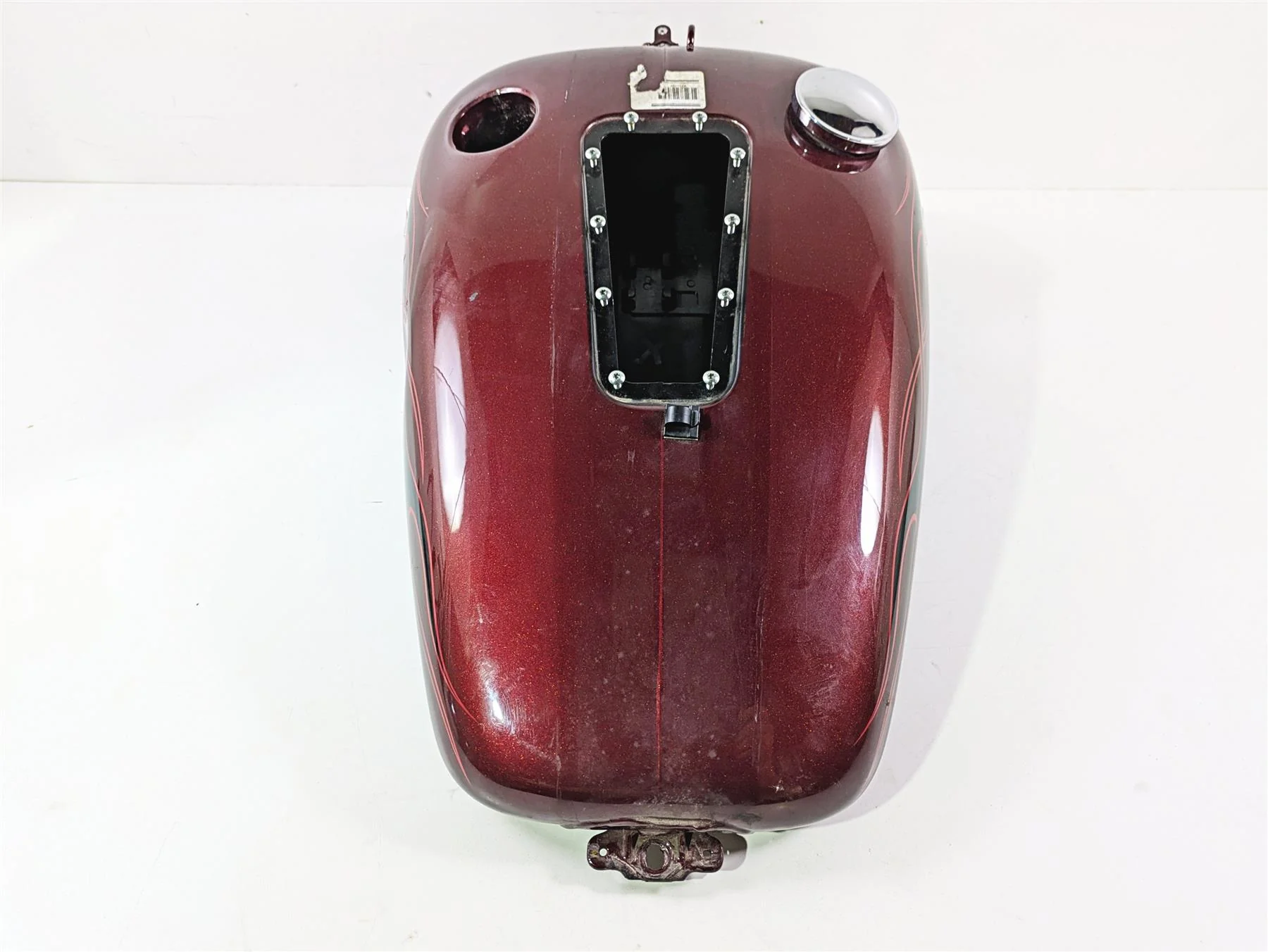 2008 Harley FXCWC Softail Rocker Fuel Gas Petrol Tank Crimson Red -Dent 62105-08 - Image 4