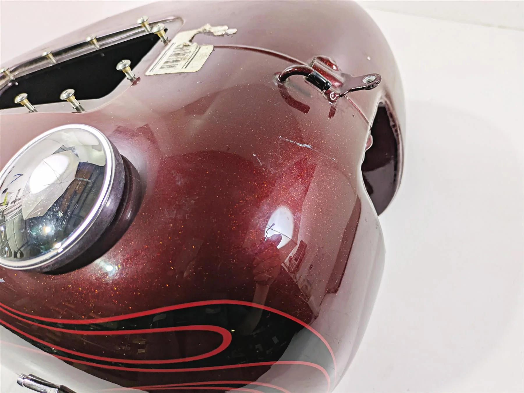 2008 Harley FXCWC Softail Rocker Fuel Gas Petrol Tank Crimson Red -Dent 62105-08 - Image 7