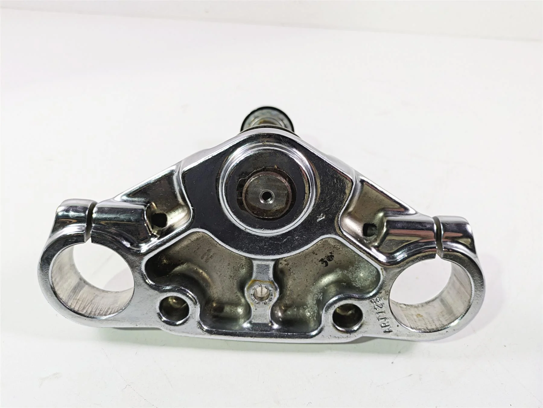 2008 Harley FXCWC Softail Rocker Lower Triple Tree Steering Clamp 46638-08 - Image 12