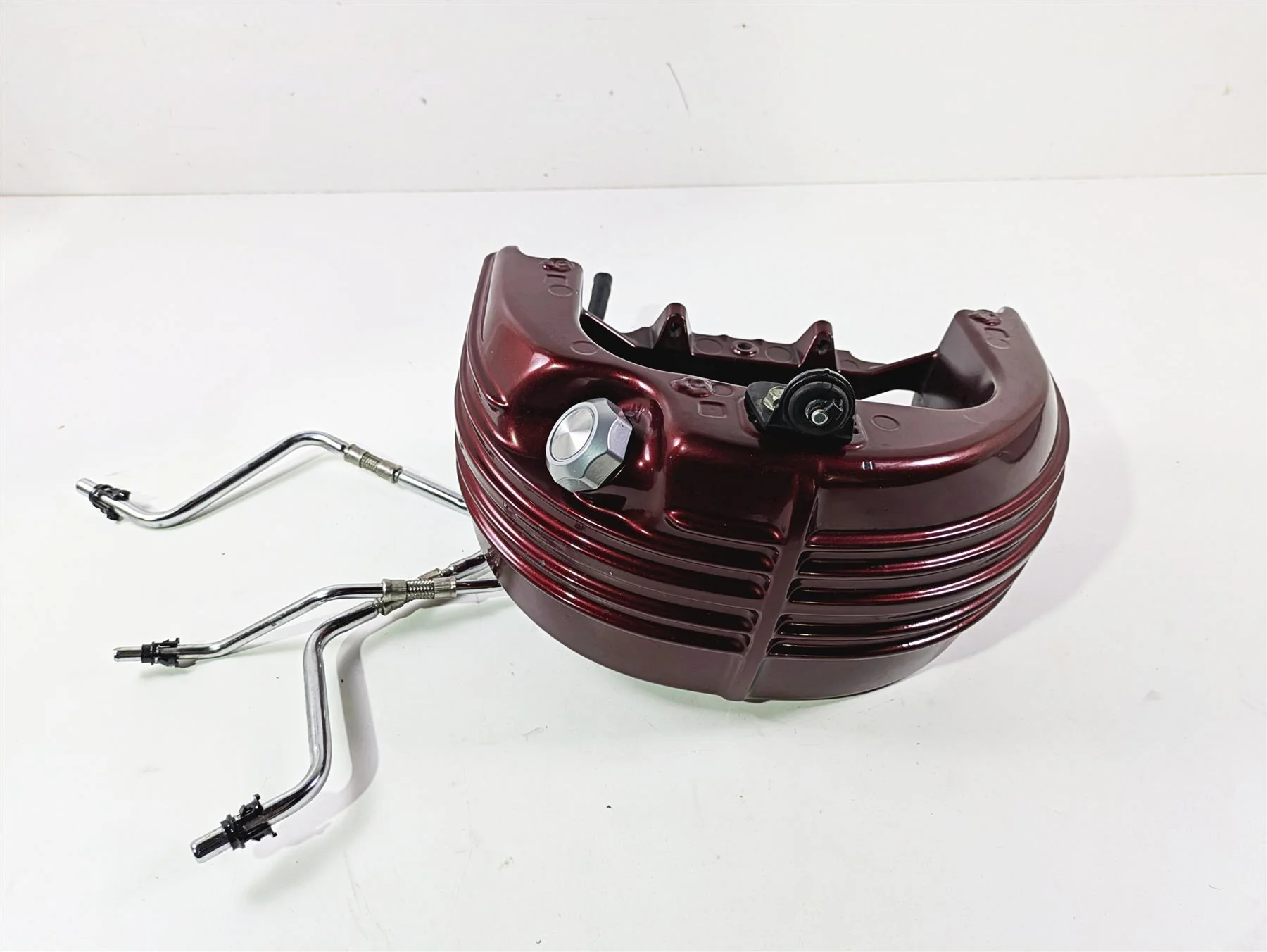 2008 Harley FXCWC Softail Rocker Oil Tank Reservoir Deep Red Pearl 62547-08