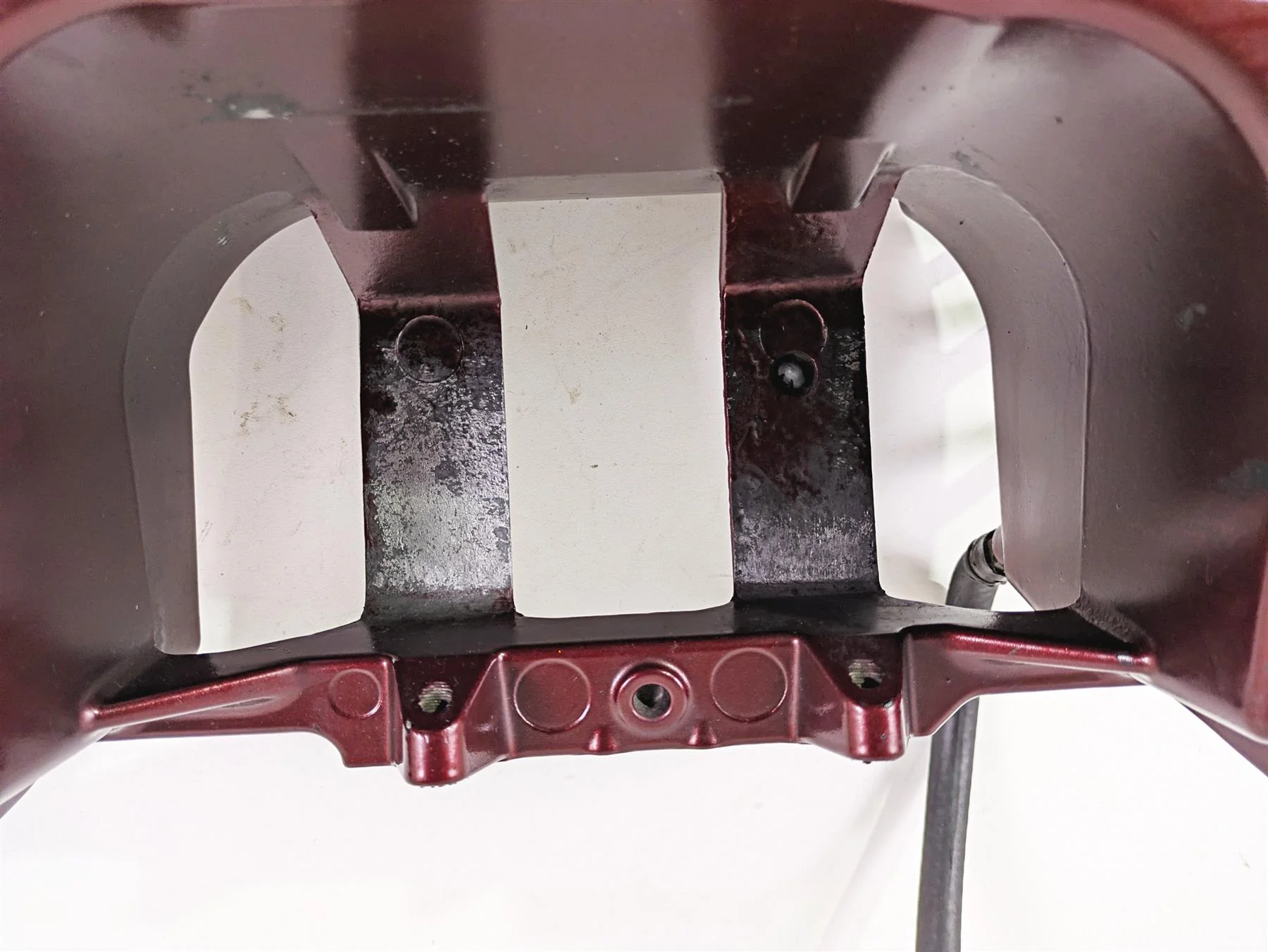 2008 Harley FXCWC Softail Rocker Oil Tank Reservoir Deep Red Pearl 62547-08 - Image 12