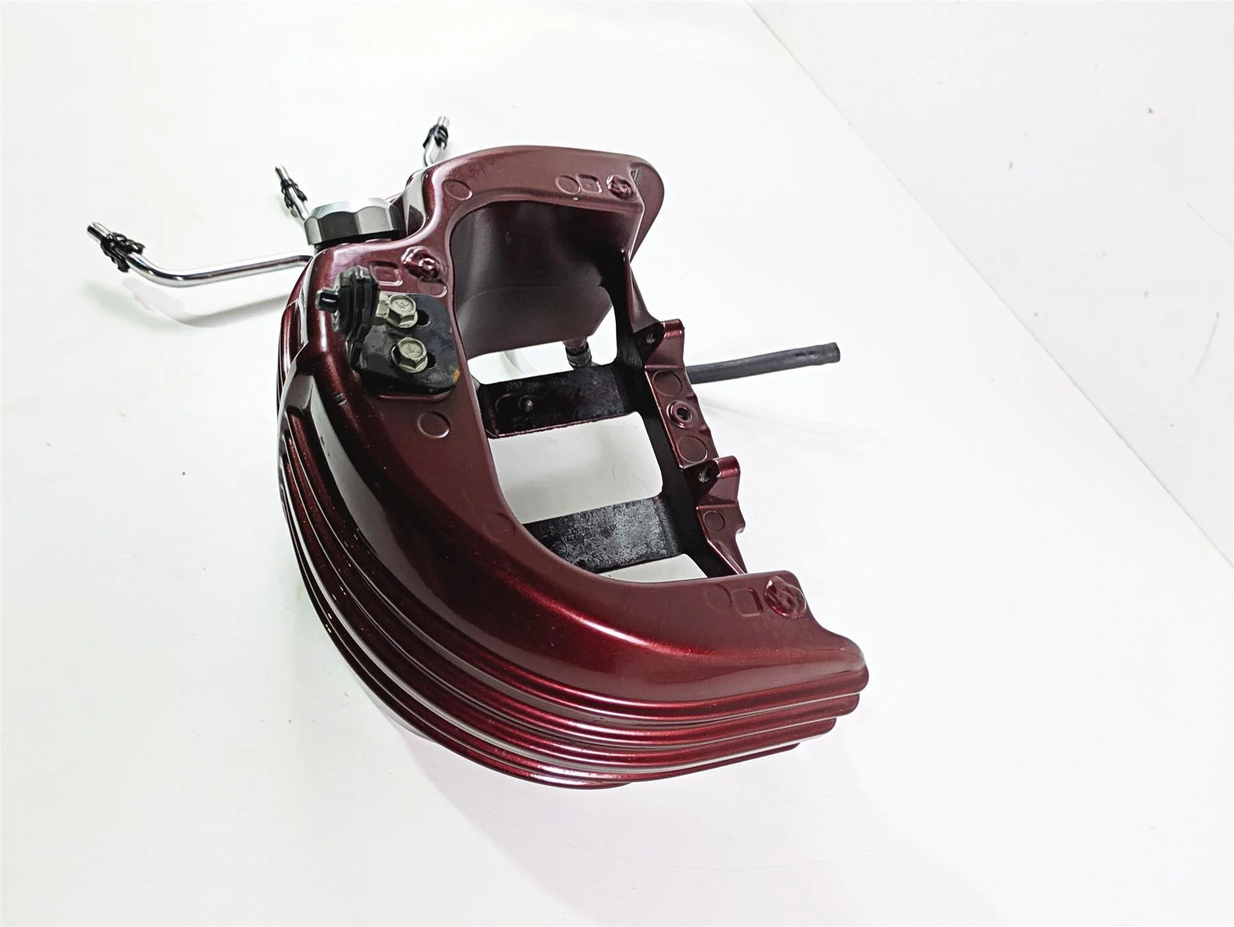 2008 Harley FXCWC Softail Rocker Oil Tank Reservoir Deep Red Pearl 62547-08 - Image 3