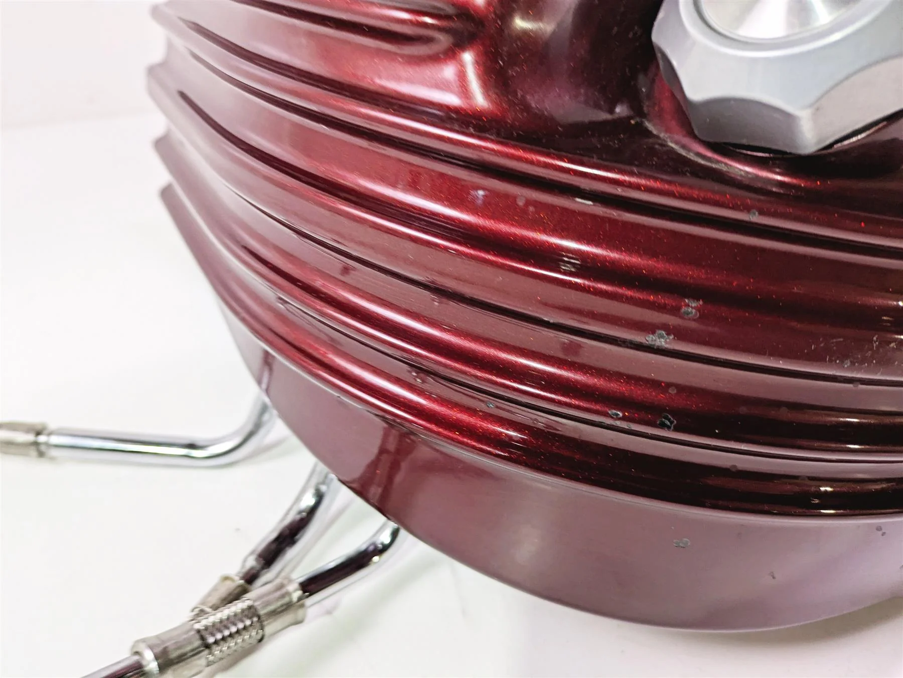 2008 Harley FXCWC Softail Rocker Oil Tank Reservoir Deep Red Pearl 62547-08 - Image 9