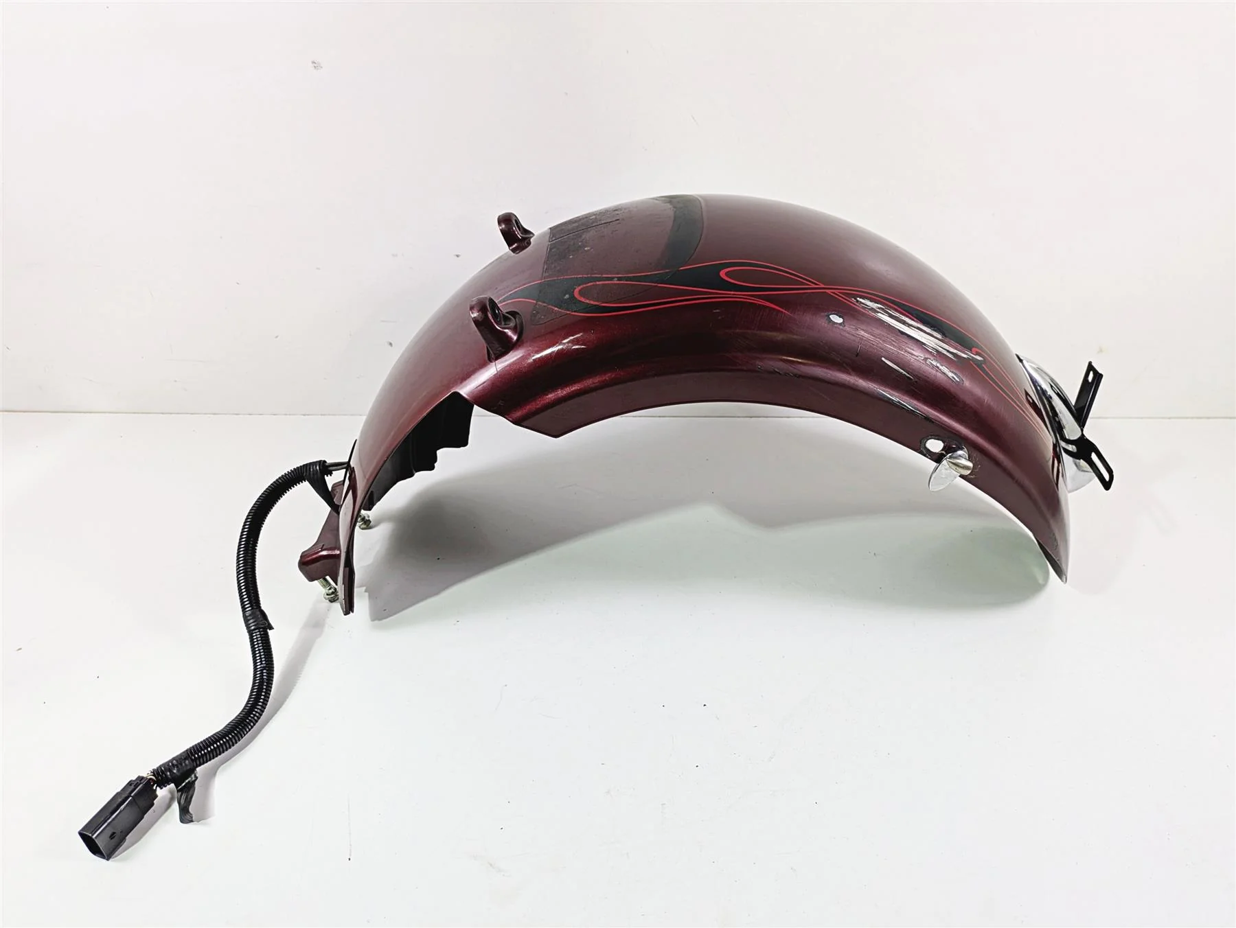 2008 Harley FXCWC Softail Rocker Rear Fender Crimson Red - Read 60132-08