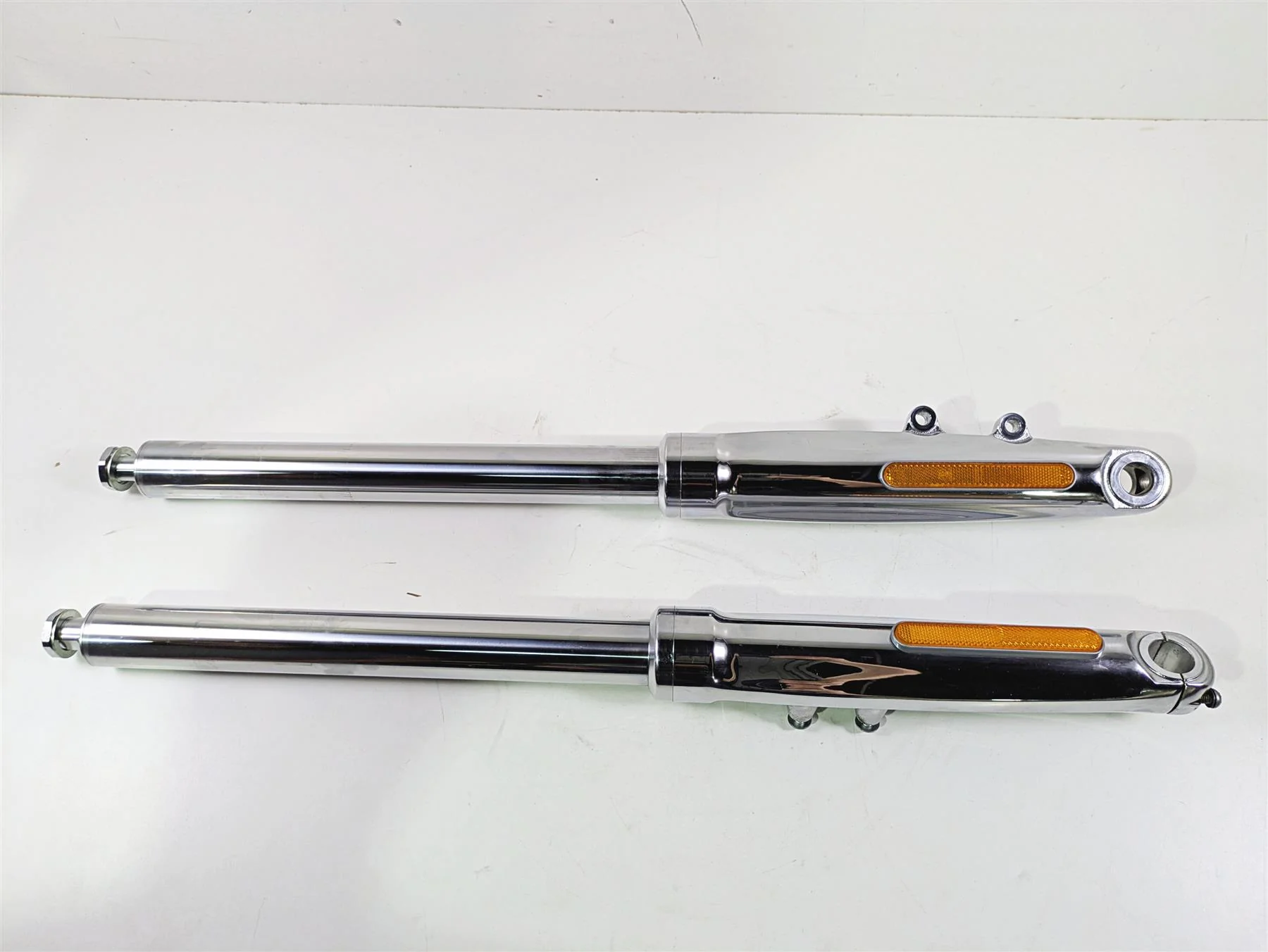 2008 Harley FXCWC Softail Rocker Straight Chrome Front Fork Leg Set 46950-08