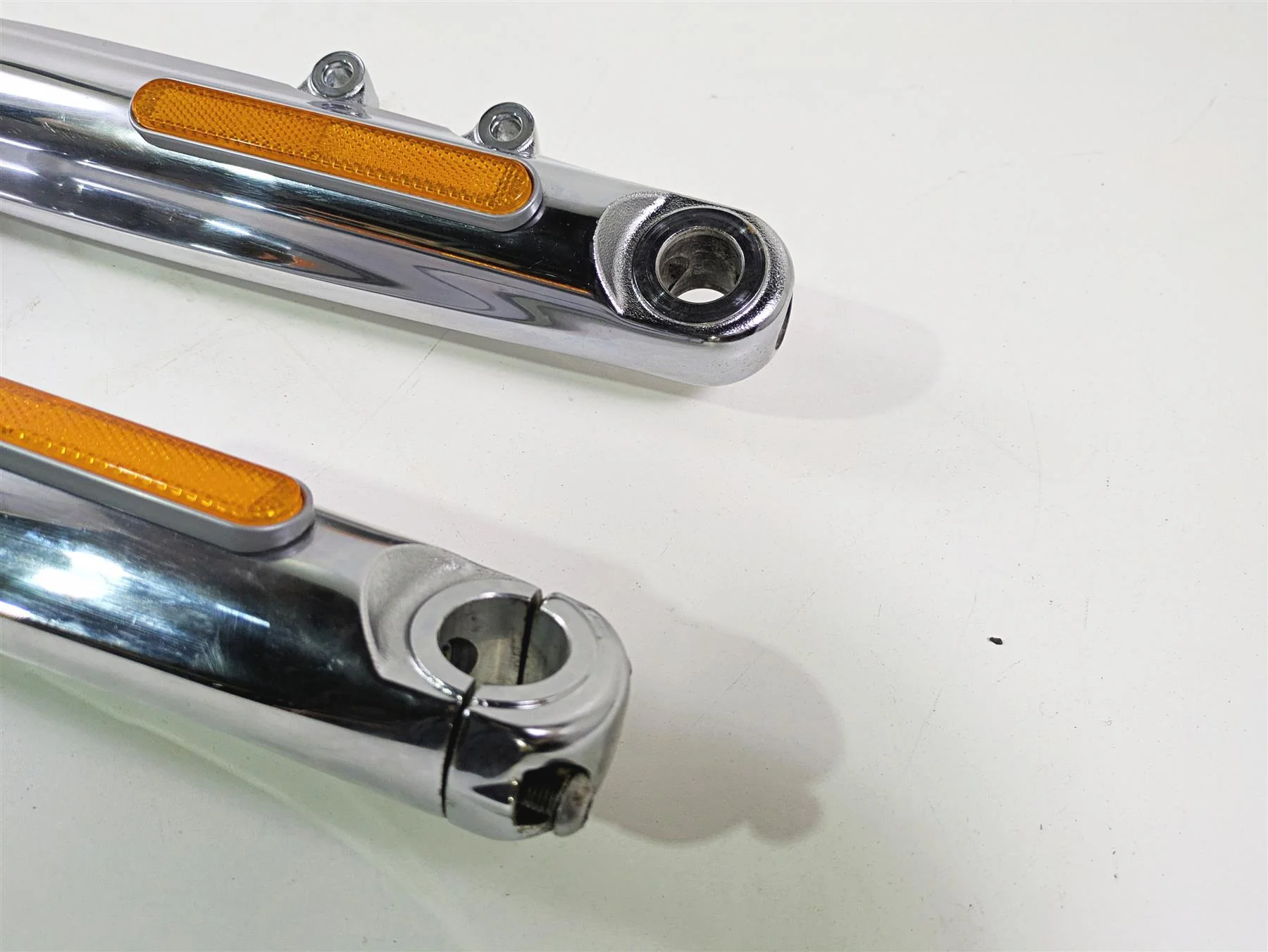 2008 Harley FXCWC Softail Rocker Straight Chrome Front Fork Leg Set 46950-08 - Image 2