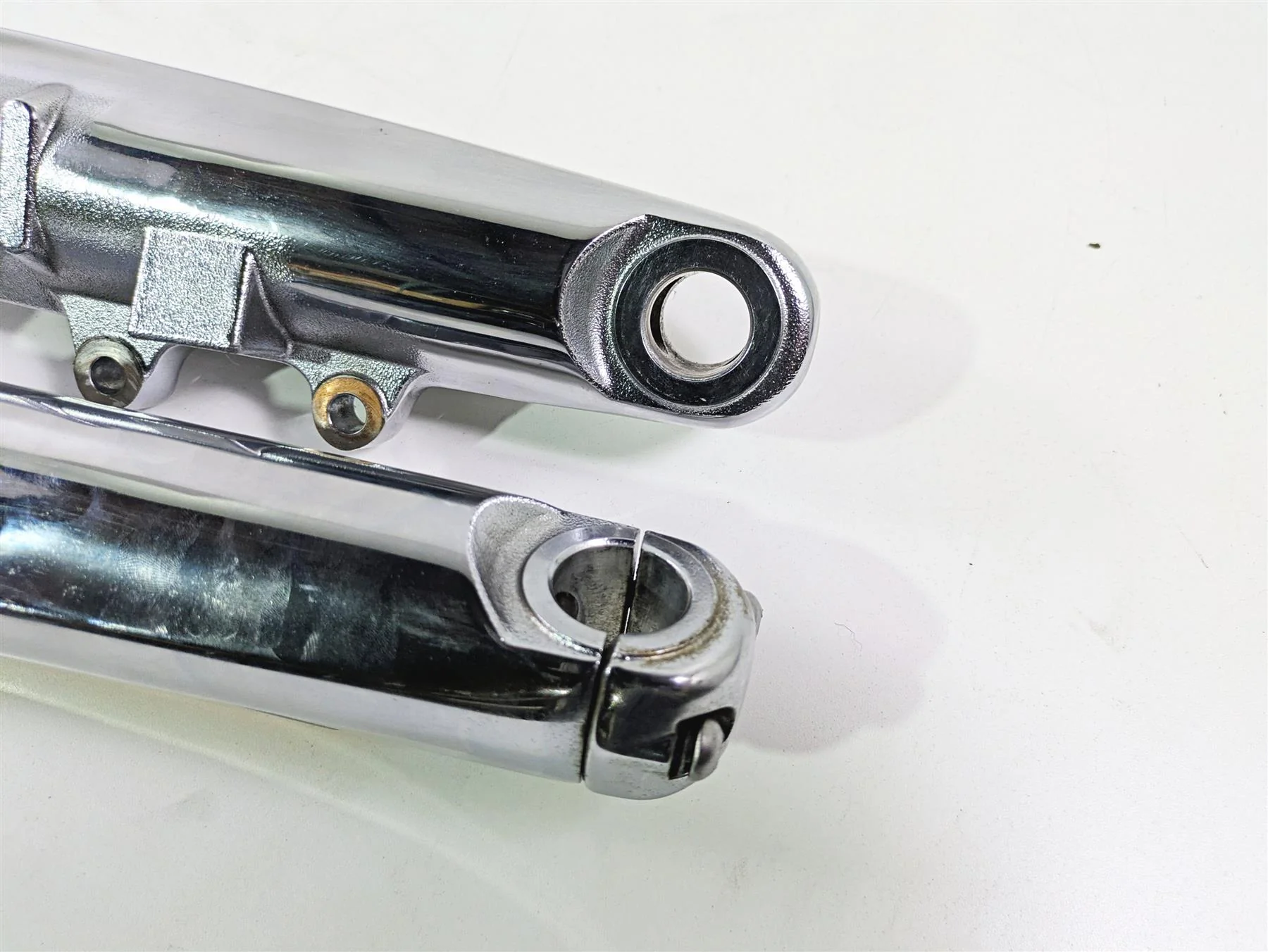 2008 Harley FXCWC Softail Rocker Straight Chrome Front Fork Leg Set 46950-08 - Image 8