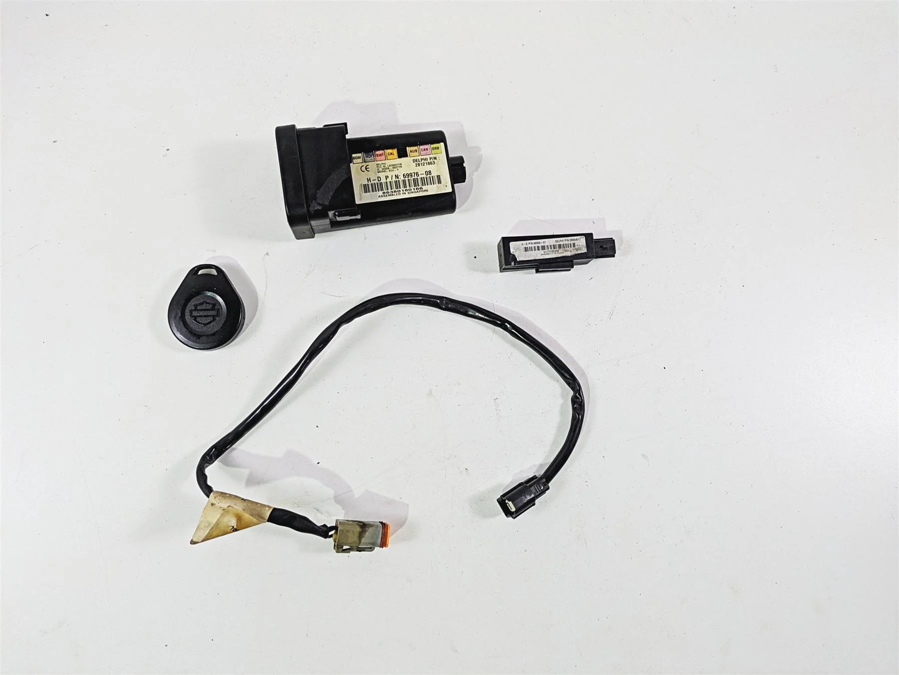 2008 Harley FXCWC Softail Rocker Tssm Security Module Fob Antenna Set 69976-08 - Image 5