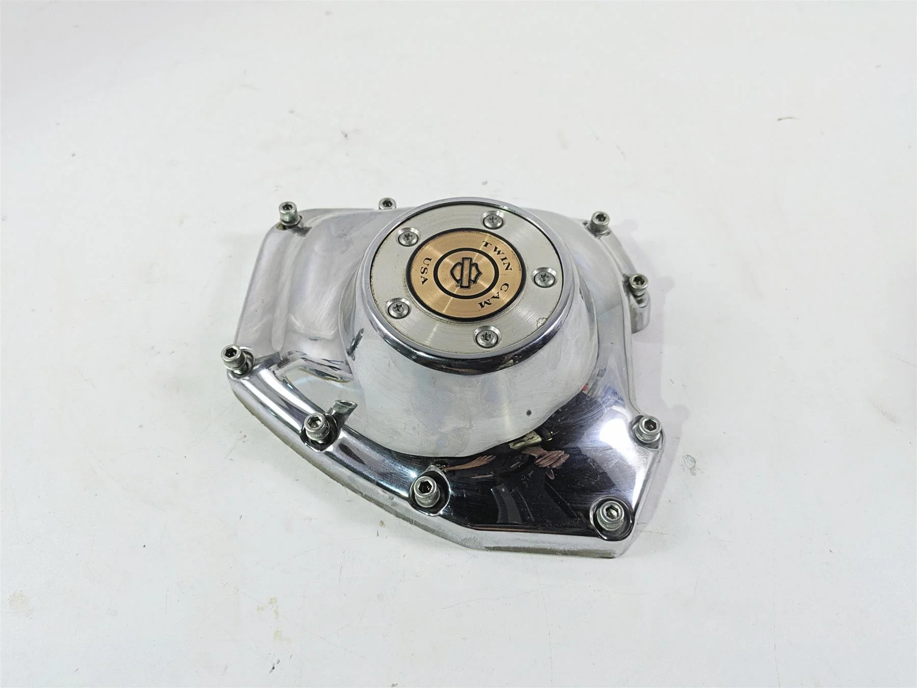 2008 Harley FXDL Dyna Low Rider 105TH Cam Shaft Side Chrome Cover 25362-01A - Image 10