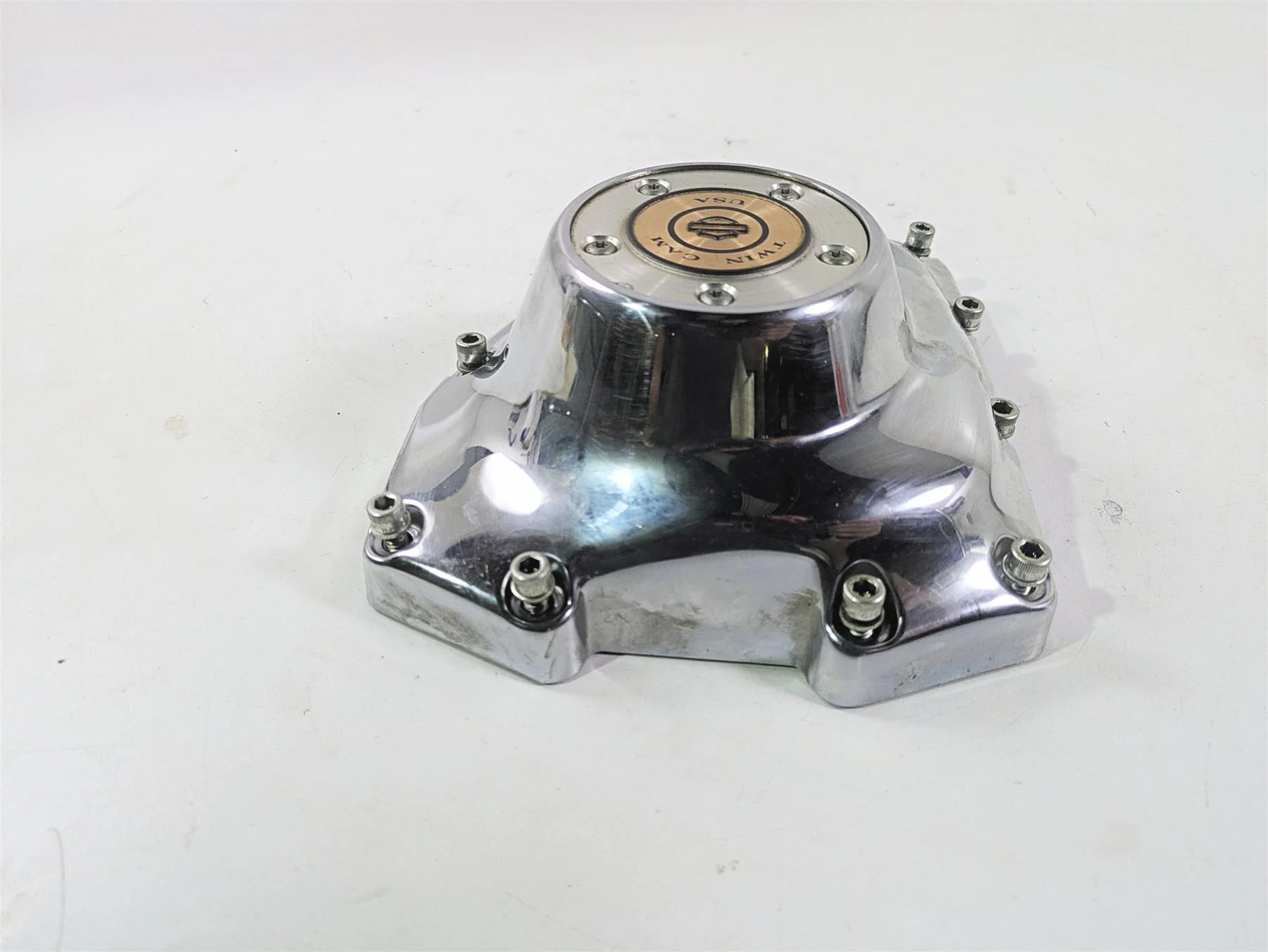 2008 Harley FXDL Dyna Low Rider 105TH Cam Shaft Side Chrome Cover 25362-01A - Image 6