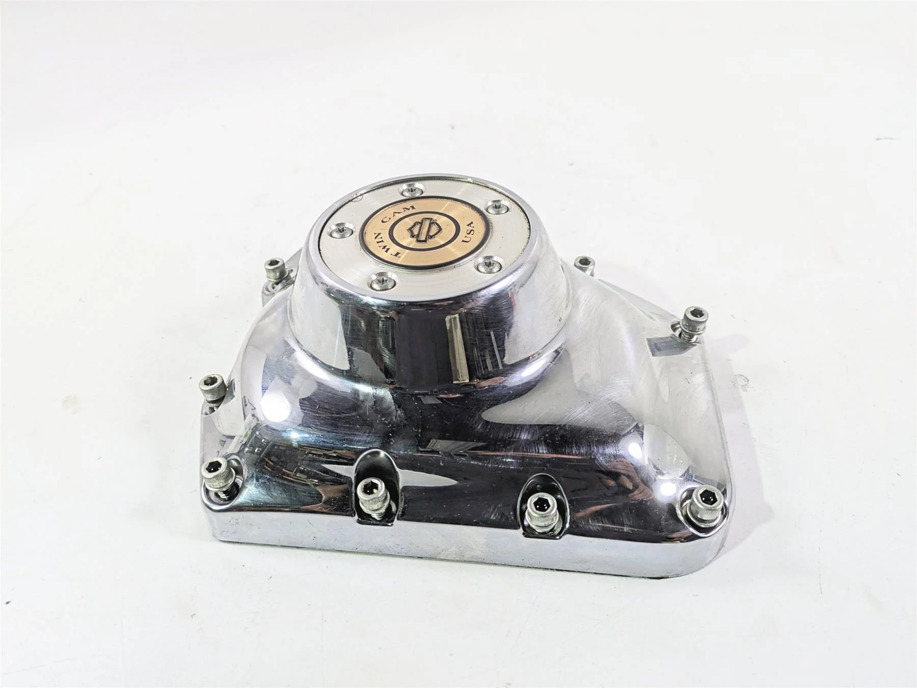 2008 Harley FXDL Dyna Low Rider 105TH Cam Shaft Side Chrome Cover 25362-01A - Image 7