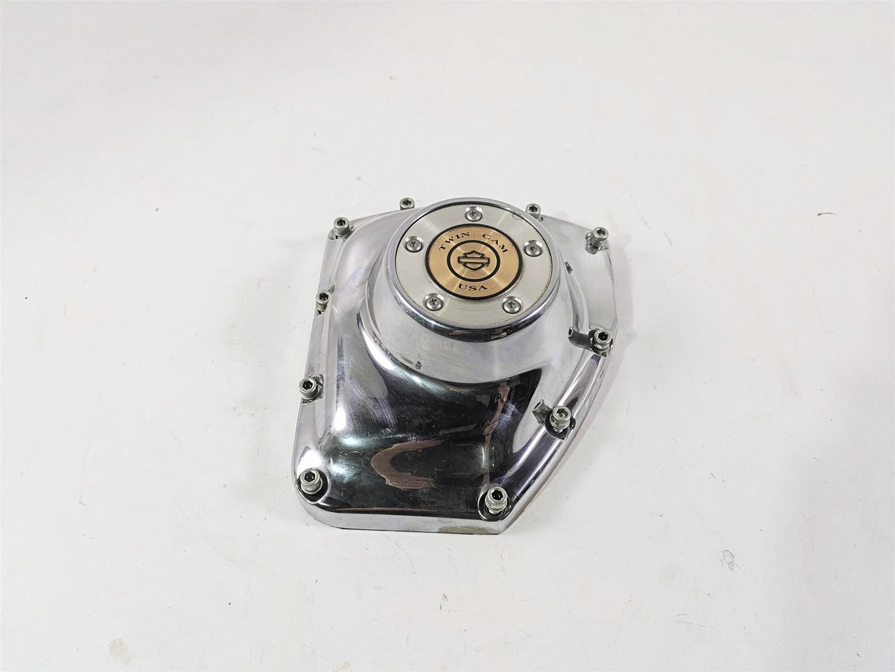 2008 Harley FXDL Dyna Low Rider 105TH Cam Shaft Side Chrome Cover 25362-01A - Image 9
