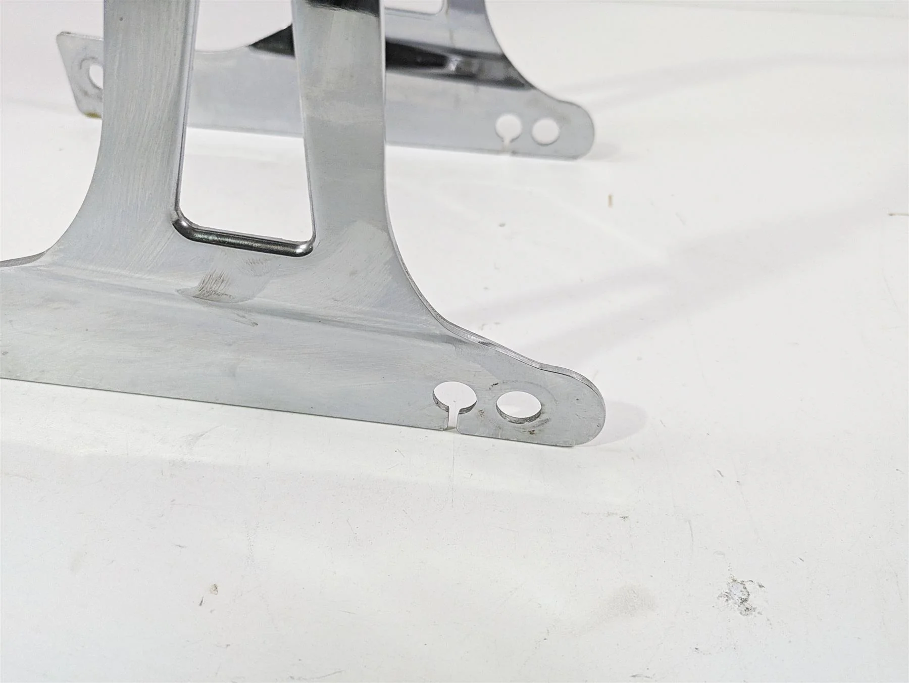 2008 Harley FXDL Dyna Low Rider 105TH Rear Chrome Back Rest Sissy Bar Mount - Image 8