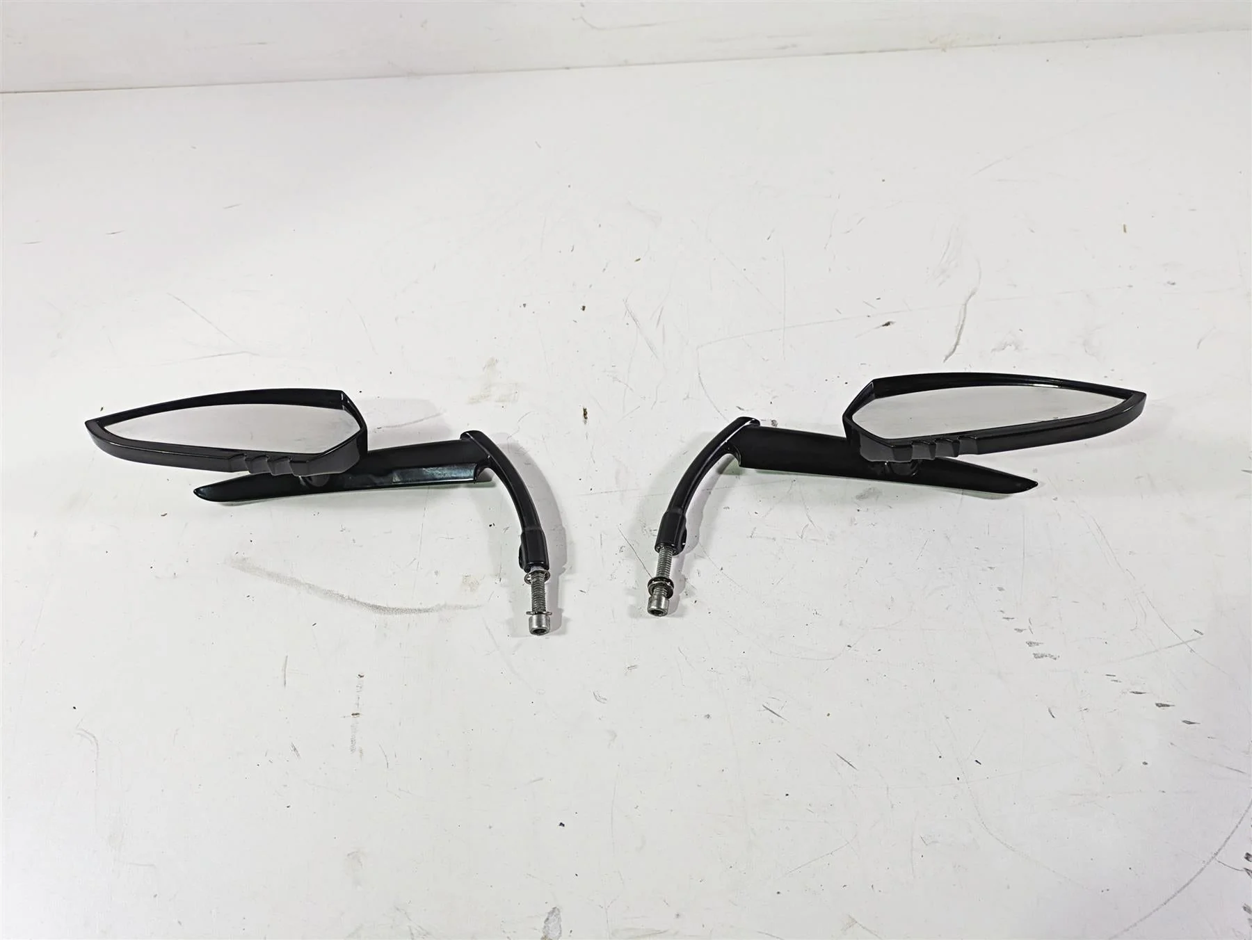 2008 Harley Touring FLHTCU E-Glide 105TH Kuryakyn Black Rambo Scythe Knife Blade Mirrors 1760 - Image 2