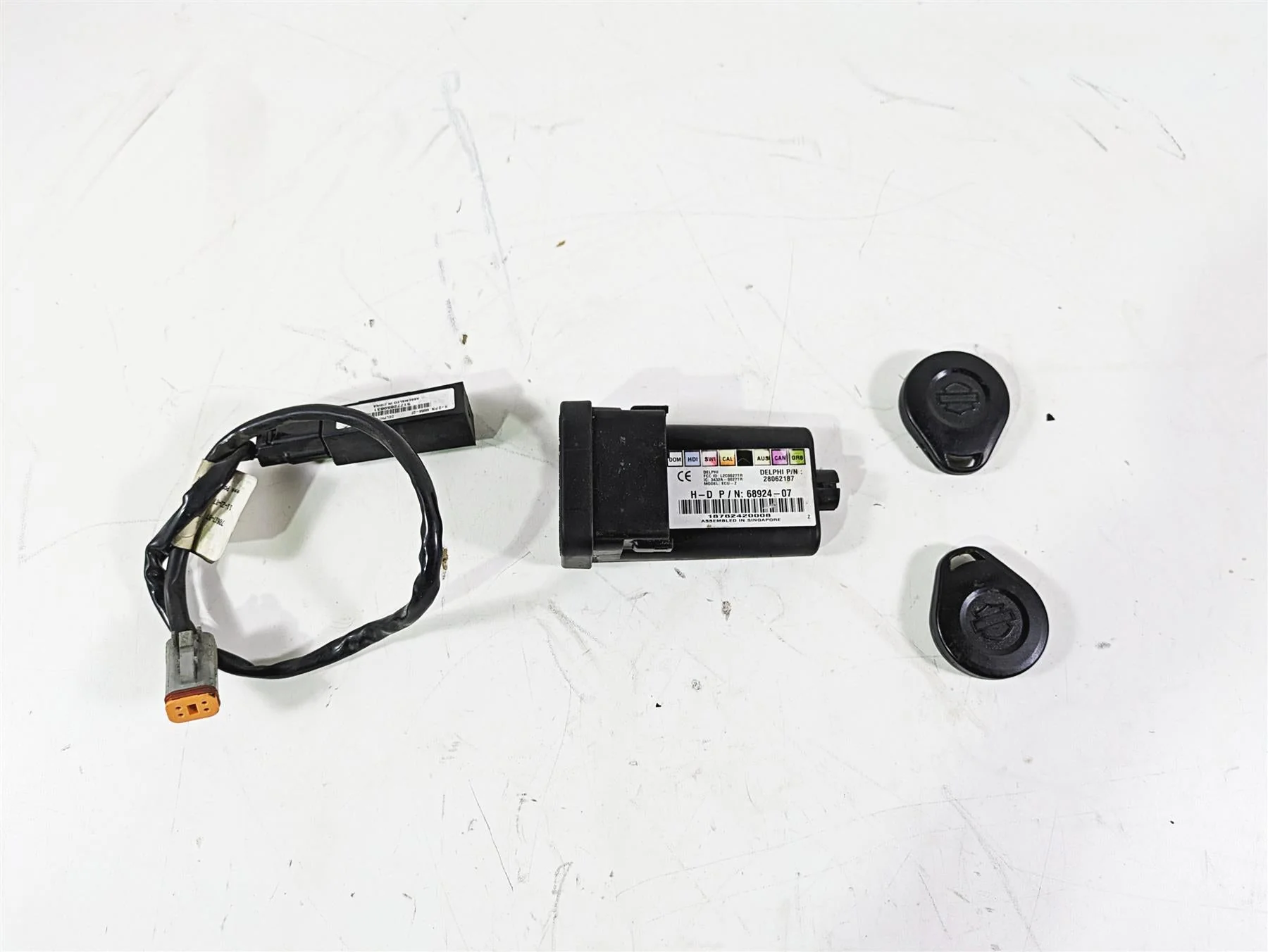2008 Harley Touring FLHTCU E-Glide 105TH Tssm Security Module & Fob Key 68924-07 - Image 2