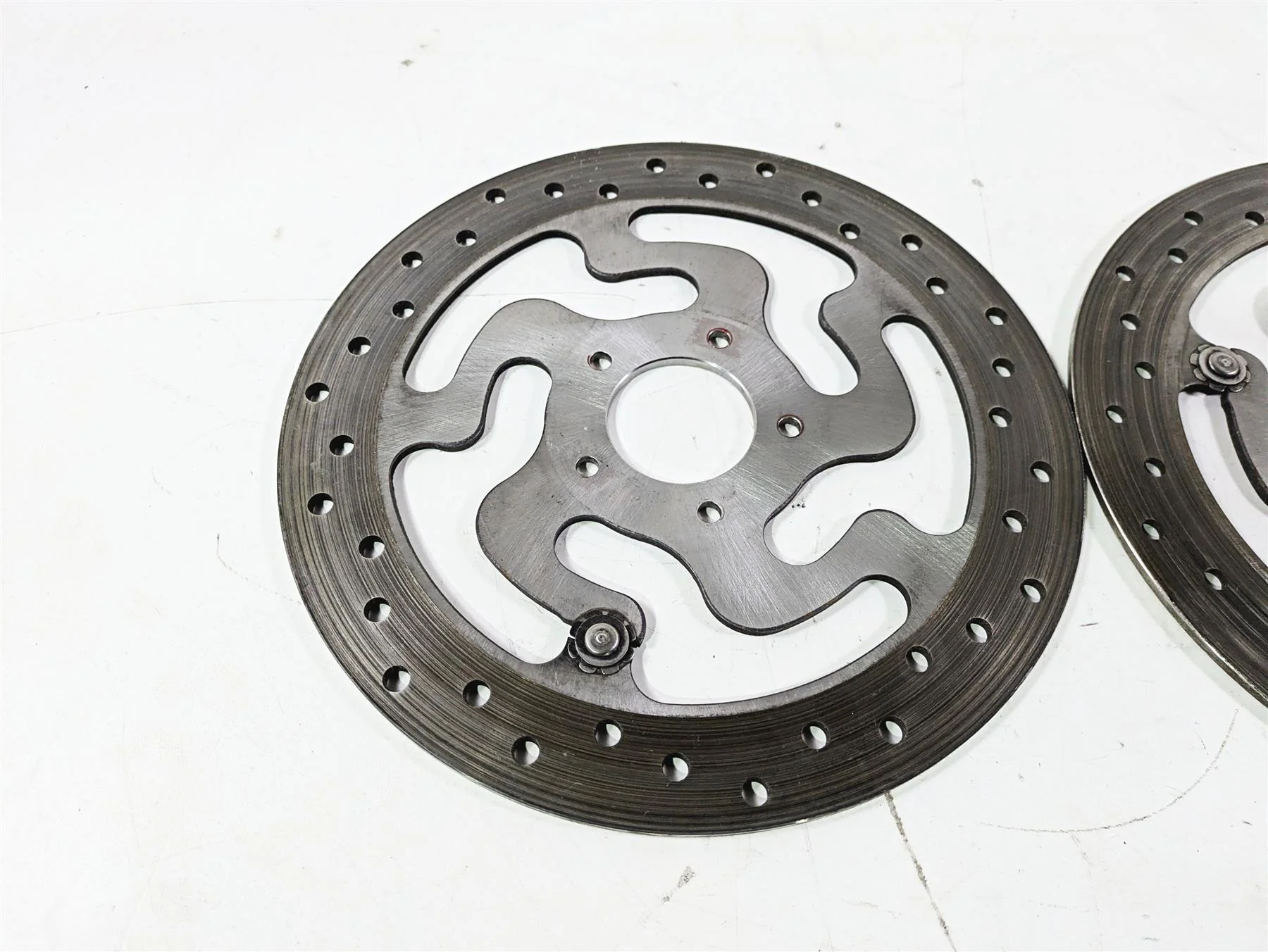 2008 Harley Touring FLHTP Electra Glide Front Brake Rotor Disc Set 41808-08A - Image 4