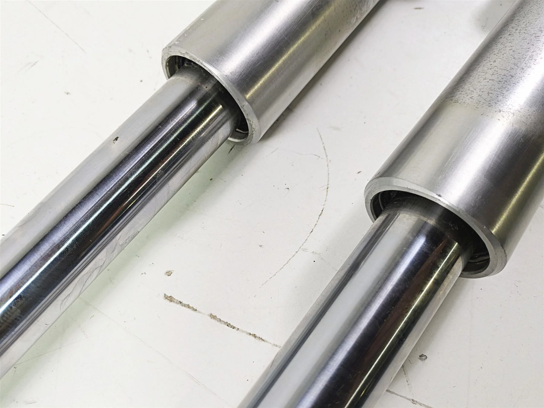 2008 Harley Touring FLHTP Electra Glide Straight Front Fork Set -Read 46502-06 - Image 11