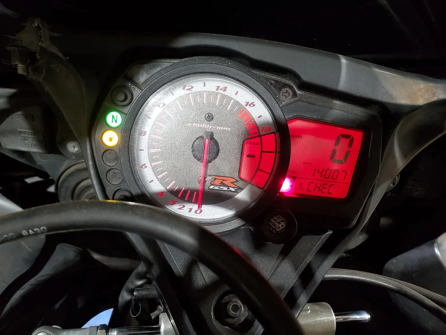 2008 Suzuki GSXR600 Gauges Speedometer Instrument Cluster 14K Only 34120-37H20 - Image 2