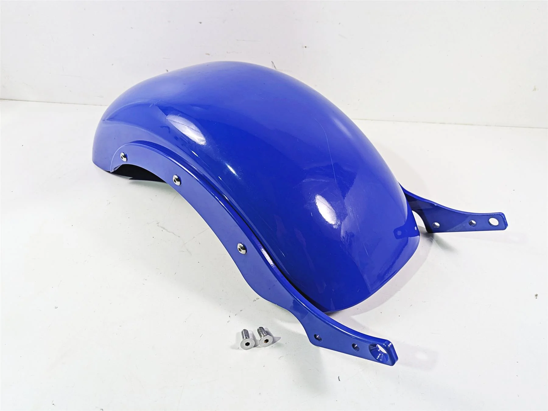 2008 Ultima Motorcycles Fat Bastard Blue Rear Fender & Mounts - for 250 Tire - Image 11