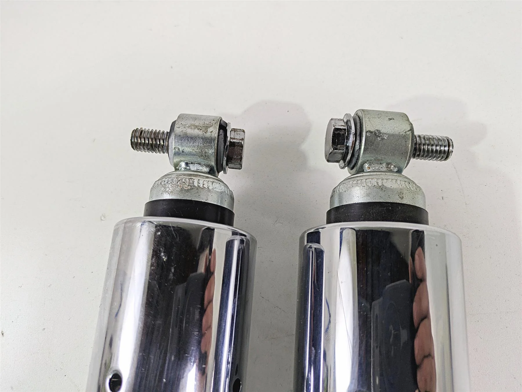 2008 Ultima Motorcycles Fat Bastard Chrome Adjustable Rear Shock Damper Set - Image 10