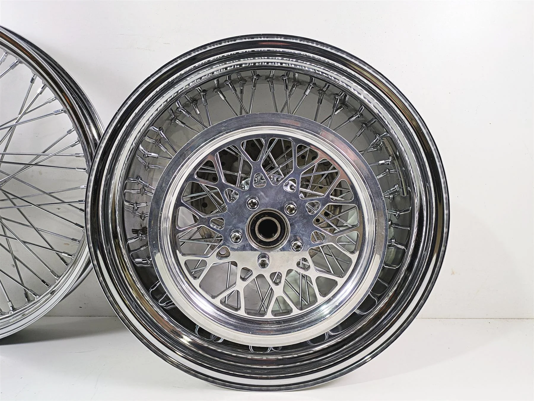 2008 Ultima Motorcycles Fat Bastard Front Rear Spoke Wheel Rim 2x21 & 8.5x18 - Image 6