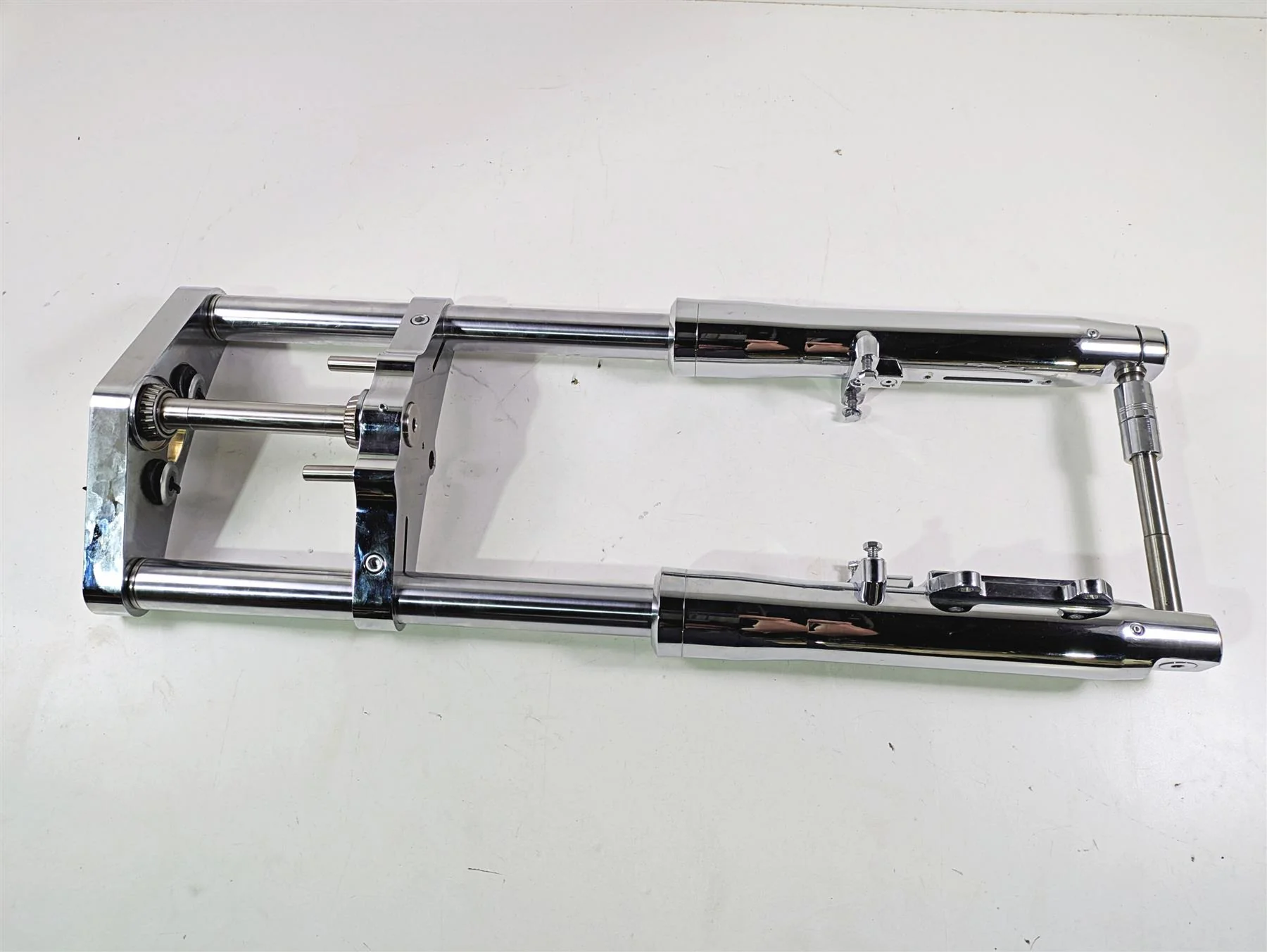 2008 Ultima Motorcycles Fat Bastard Straight Front End Forks Triple Tree Chrome - Image 2