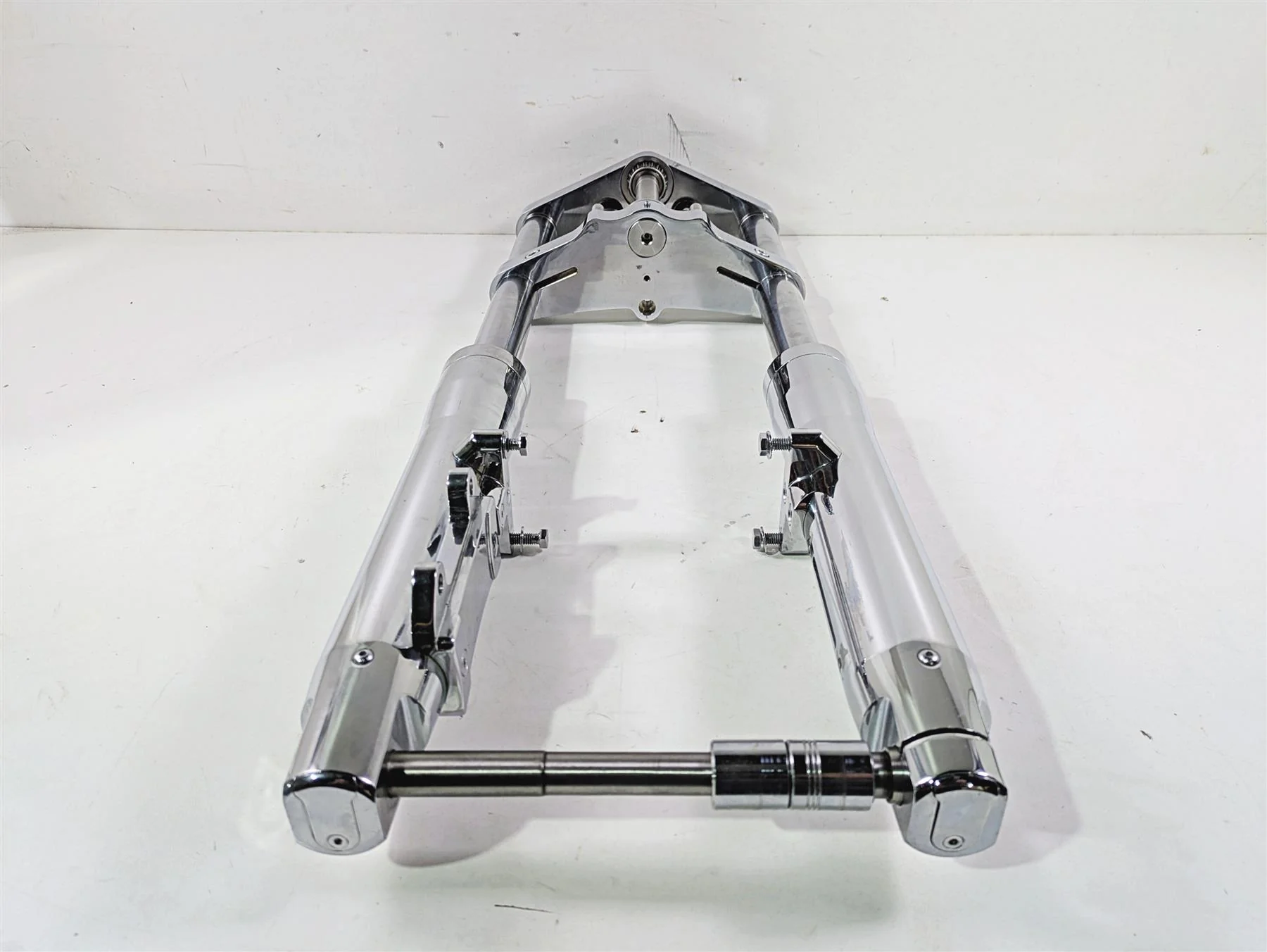 2008 Ultima Motorcycles Fat Bastard Straight Front End Forks Triple Tree Chrome - Image 4