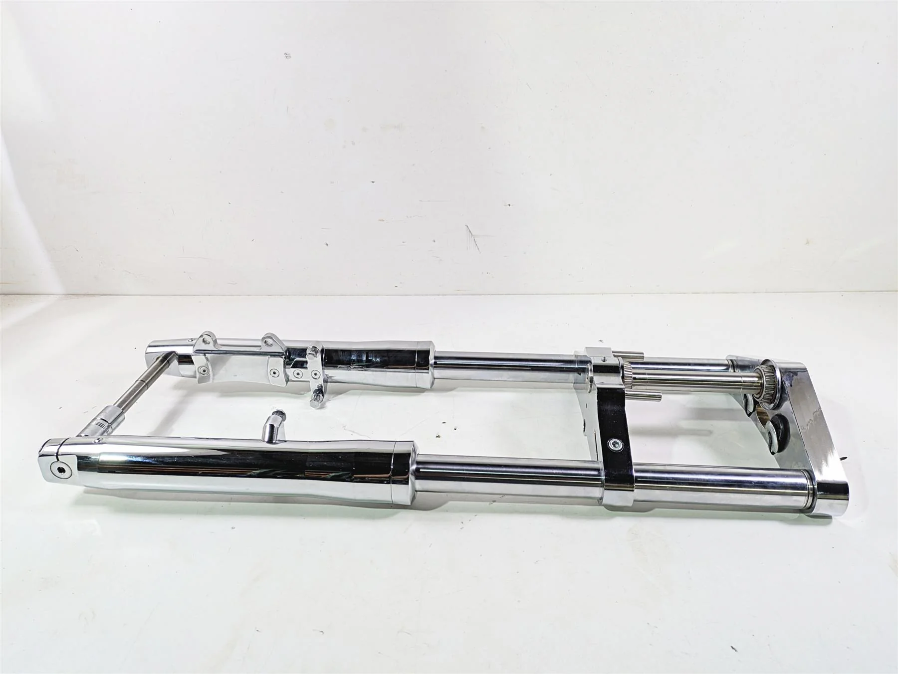 2008 Ultima Motorcycles Fat Bastard Straight Front End Forks Triple Tree Chrome - Image 5