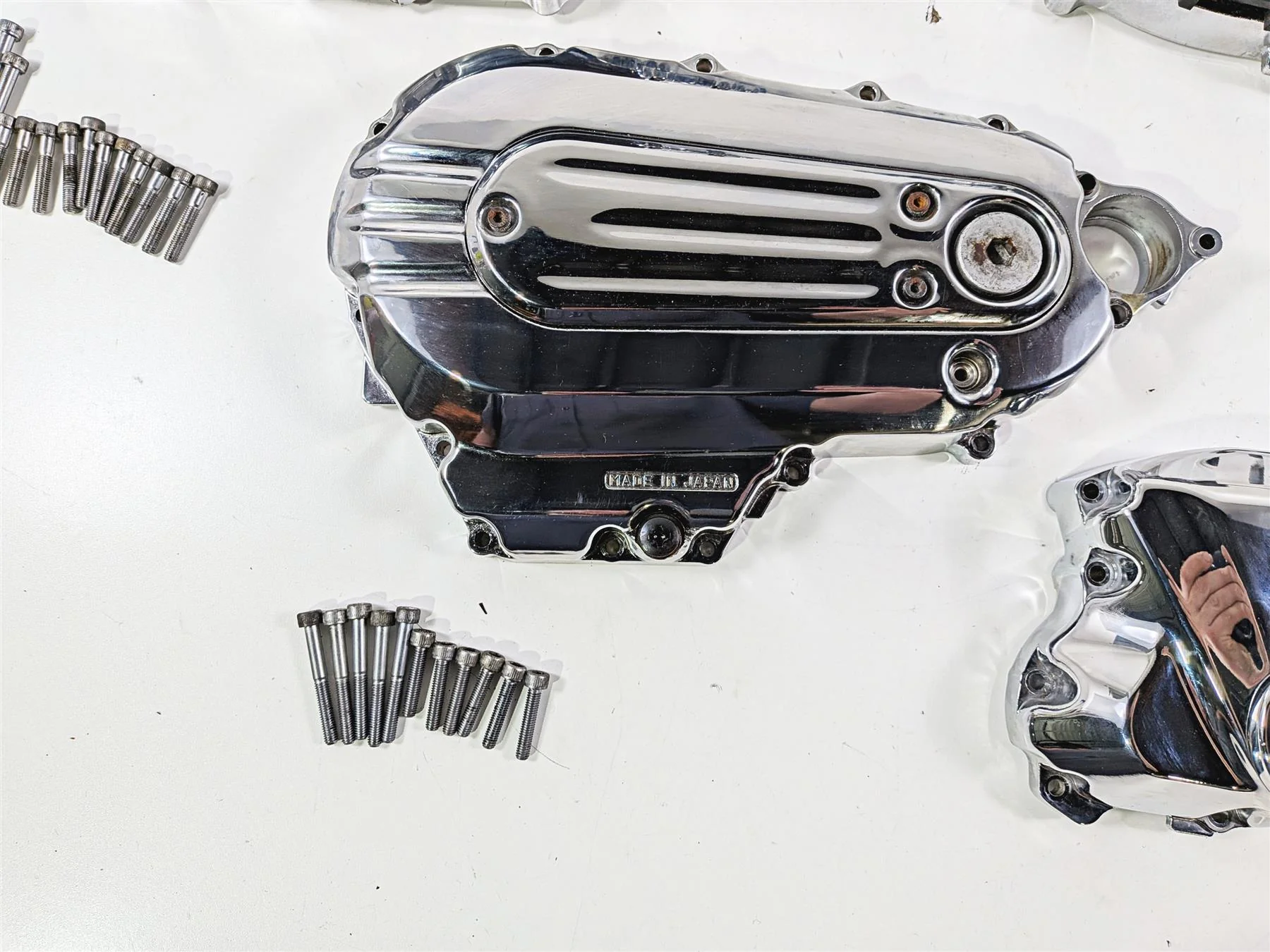 2008 Yamaha XV1900 Roadliner S Chrome Engine Motor Cover Set 1D7-15411-00 - Image 3