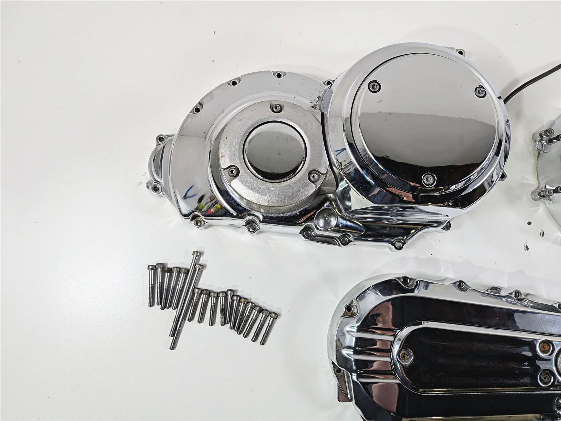 2008 Yamaha XV1900 Roadliner S Chrome Engine Motor Cover Set 1D7-15411-00 - Image 4