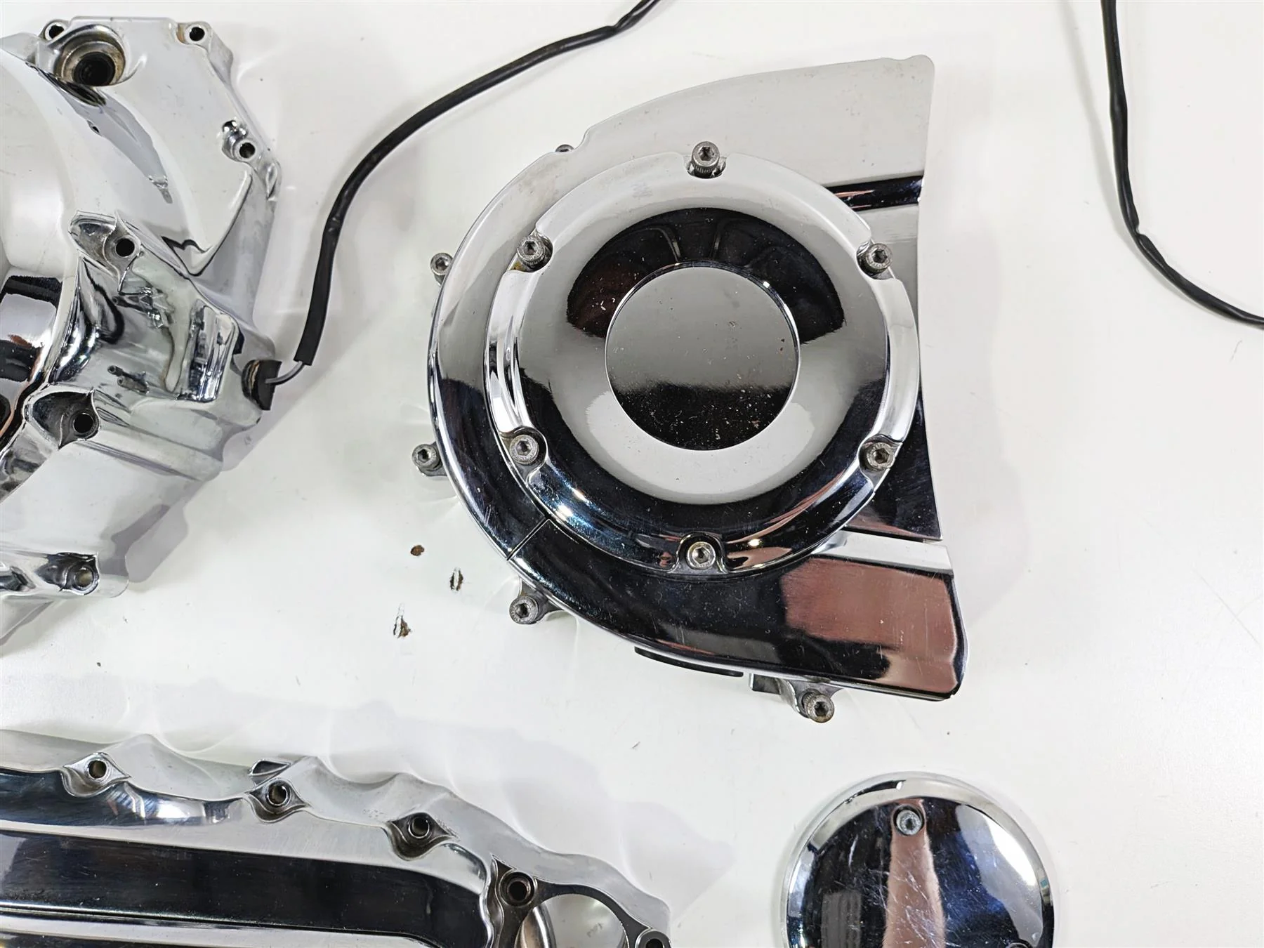 2008 Yamaha XV1900 Roadliner S Chrome Engine Motor Cover Set 1D7-15411-00 - Image 5