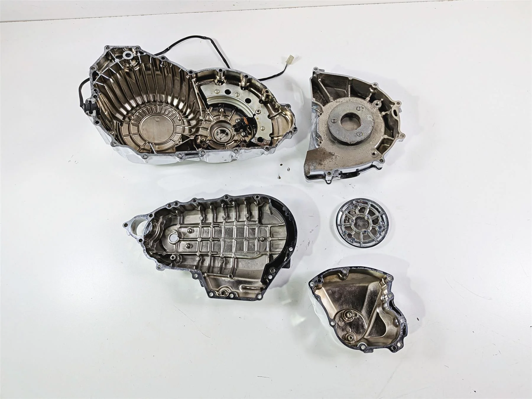 2008 Yamaha XV1900 Roadliner S Chrome Engine Motor Cover Set 1D7-15411-00 - Image 6