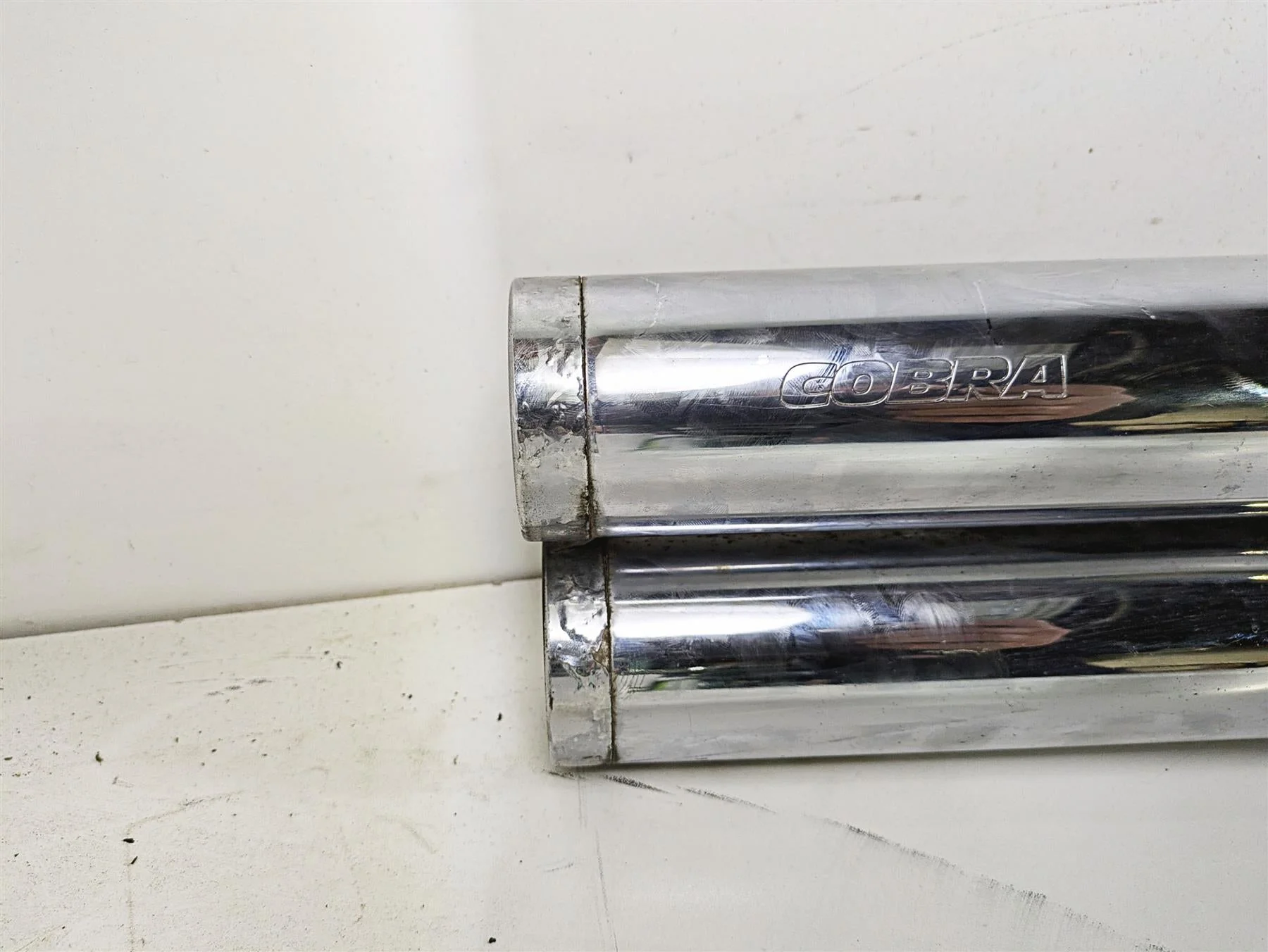 2008 Yamaha XVS1300 V-Star Tourer Cobra Speedster Extra Longs Exhaust System - Image 6