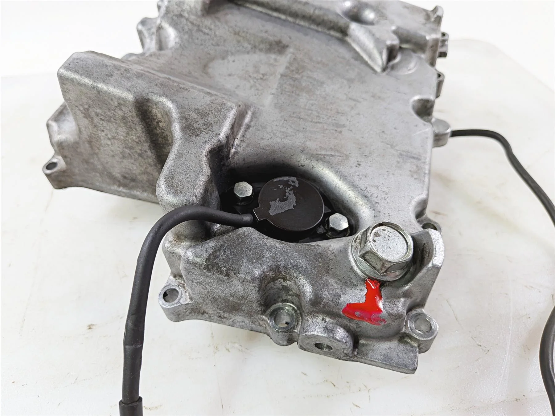 2008 Yamaha YZF R1 RN19 Bottom Motor Cover Oil Pan 4C8-13417-00-00 4C8-13400-00 - Image 10