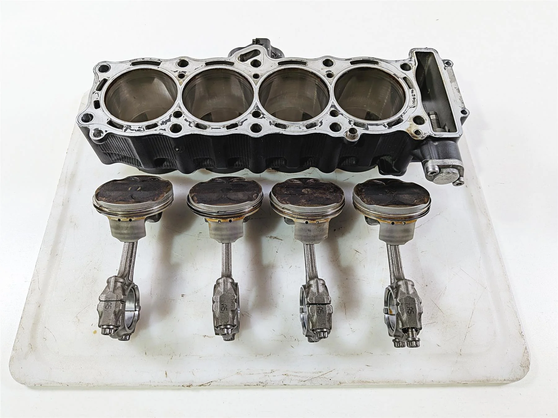 2008 Yamaha YZF R1 RN19 Cylinder Jugs Pistons - Running Engine 5VY-11311-10-00