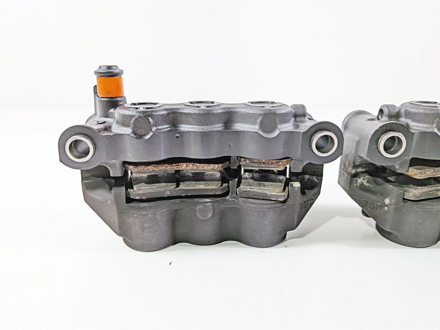 2008 Yamaha YZF R1 RN19 Front Brake Caliper Set 6 Piston 4C8-2580T-01-00 - Image 7