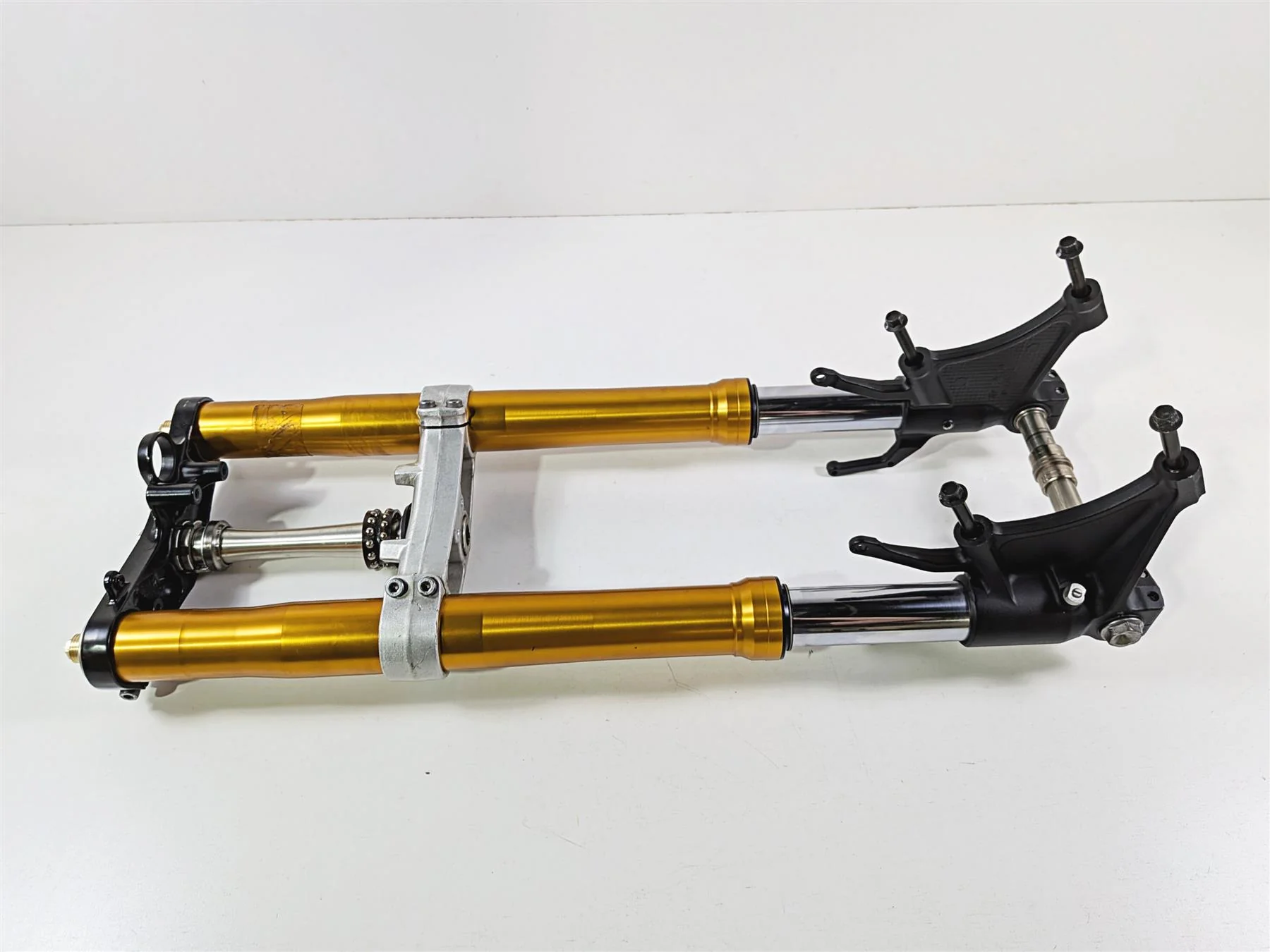 2008 Yamaha YZF R1 RN19 Gold Front Fork Leg Triple Tree Set 4C8-23102-00-00