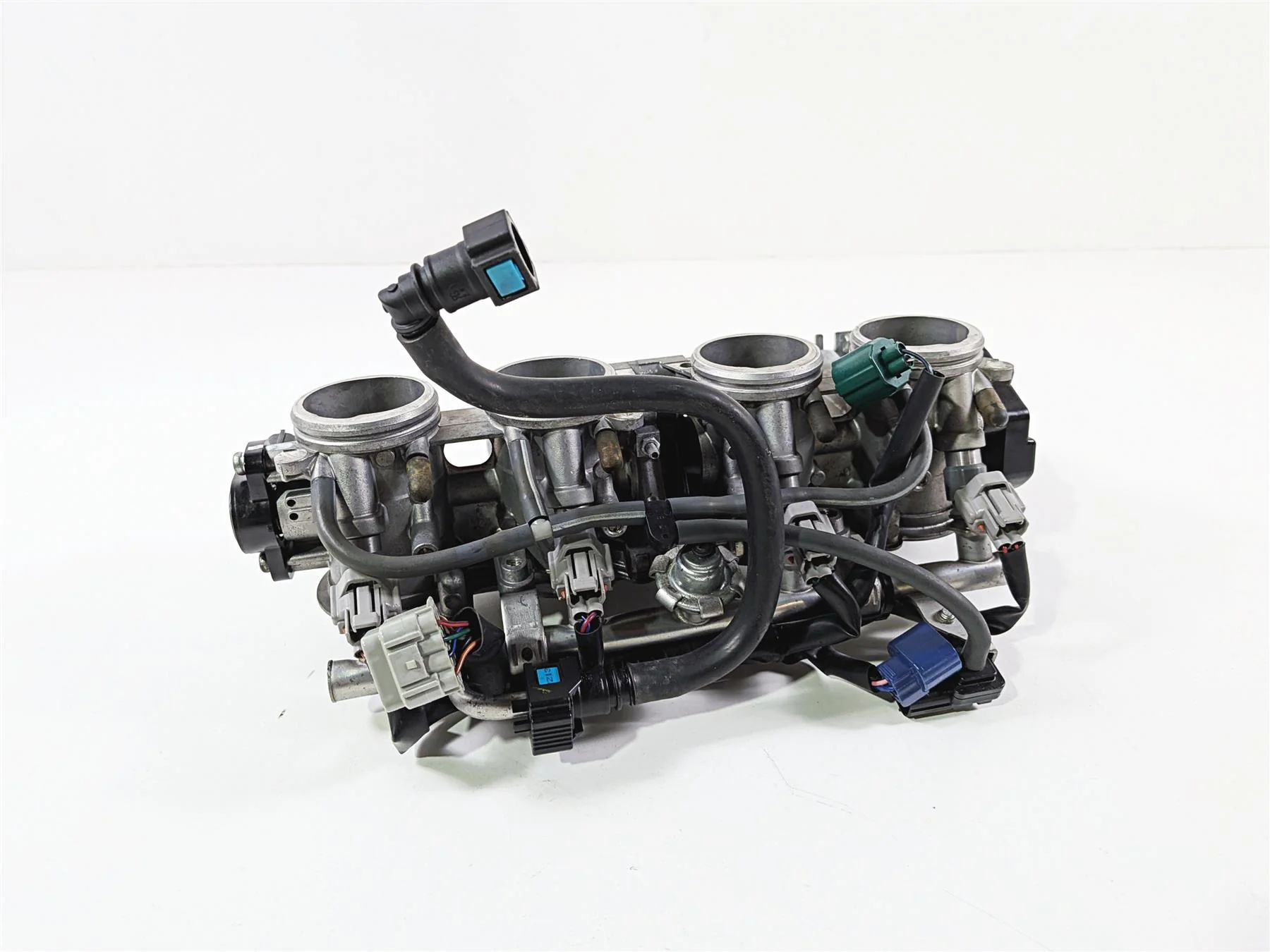 2008 Yamaha YZF R1 RN19 Mikuni Throttle Body Fuel Injectors Wiring 4C8-13750-20 - Image 3