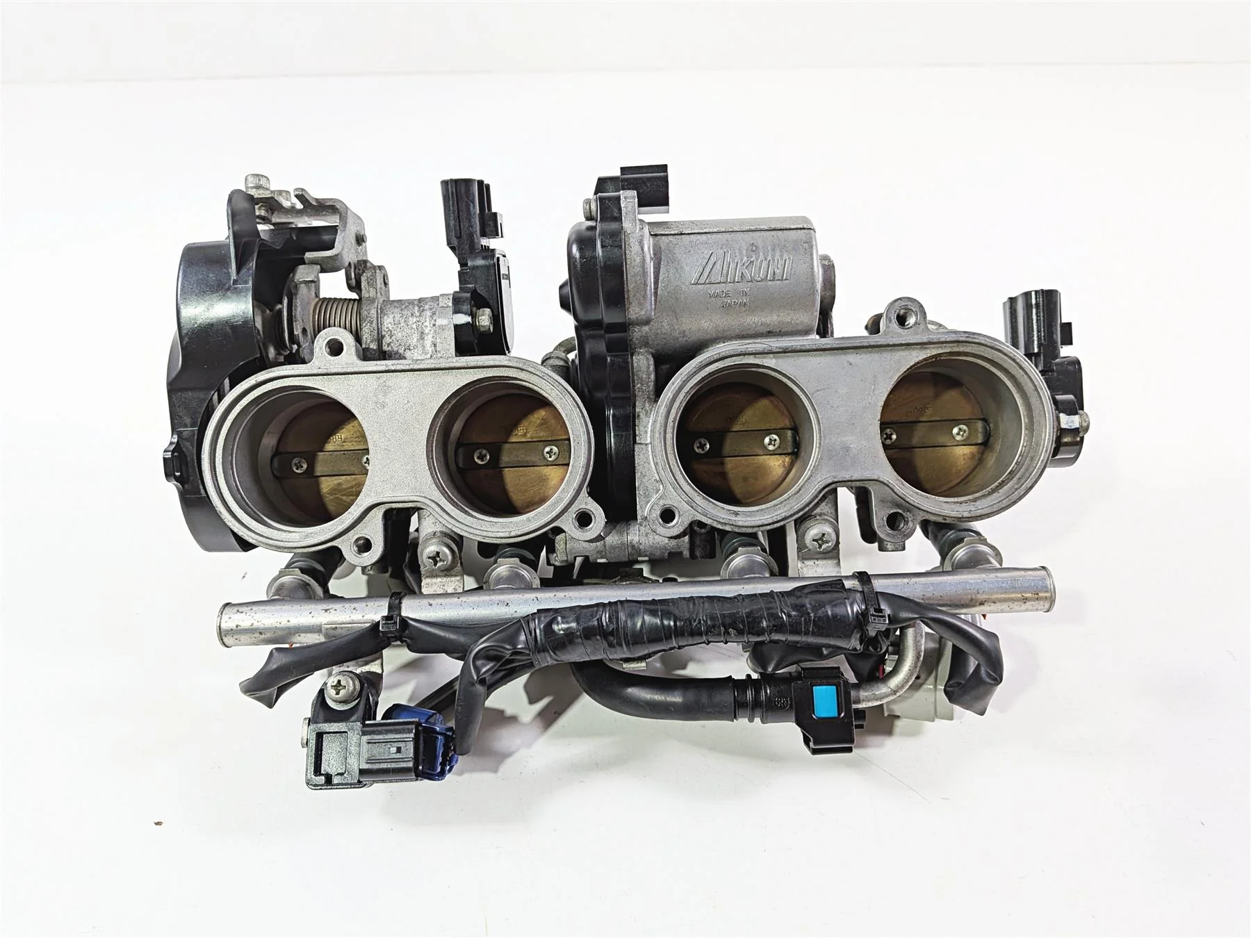 2008 Yamaha YZF R1 RN19 Mikuni Throttle Body Fuel Injectors Wiring 4C8-13750-20 - Image 5