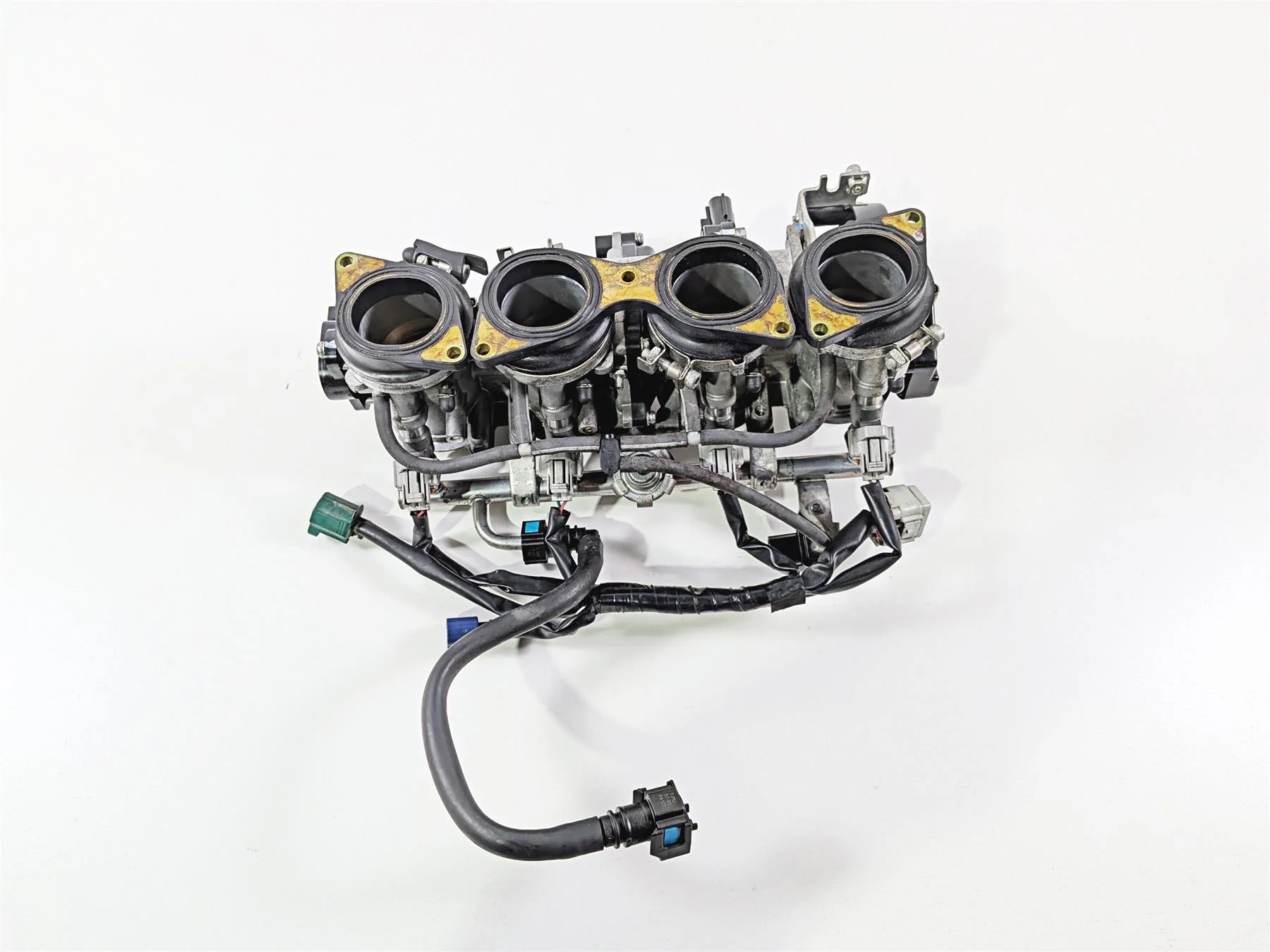 2008 Yamaha YZF R1 RN19 Mikuni Throttle Body Injectors & Wiring 4C8-13750-20-00 - Image 3