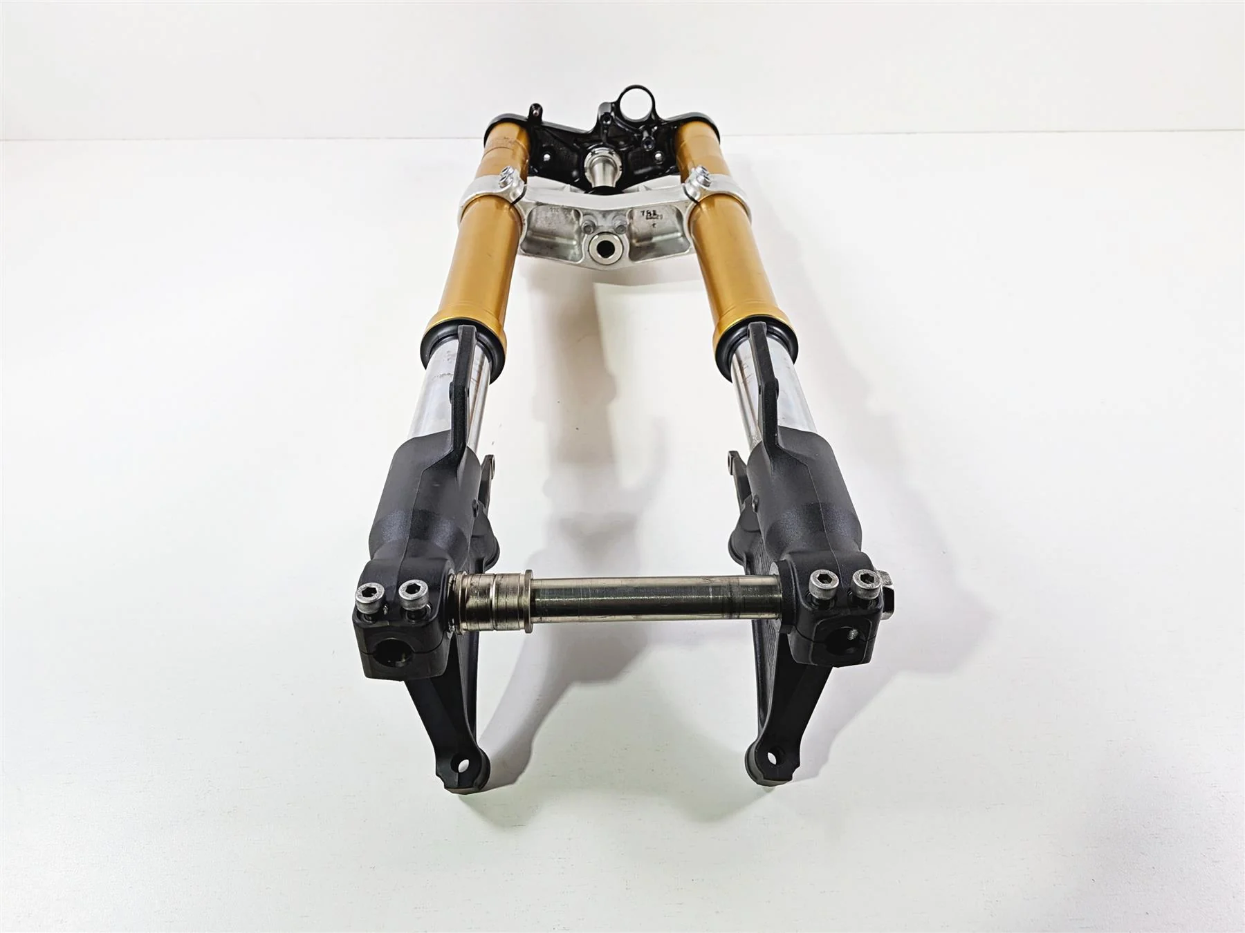 2008 Yamaha YZF R1 RN19 Straight Golden Front Forks Triple Tree Set 4C8-23102-00-00 - Image 6