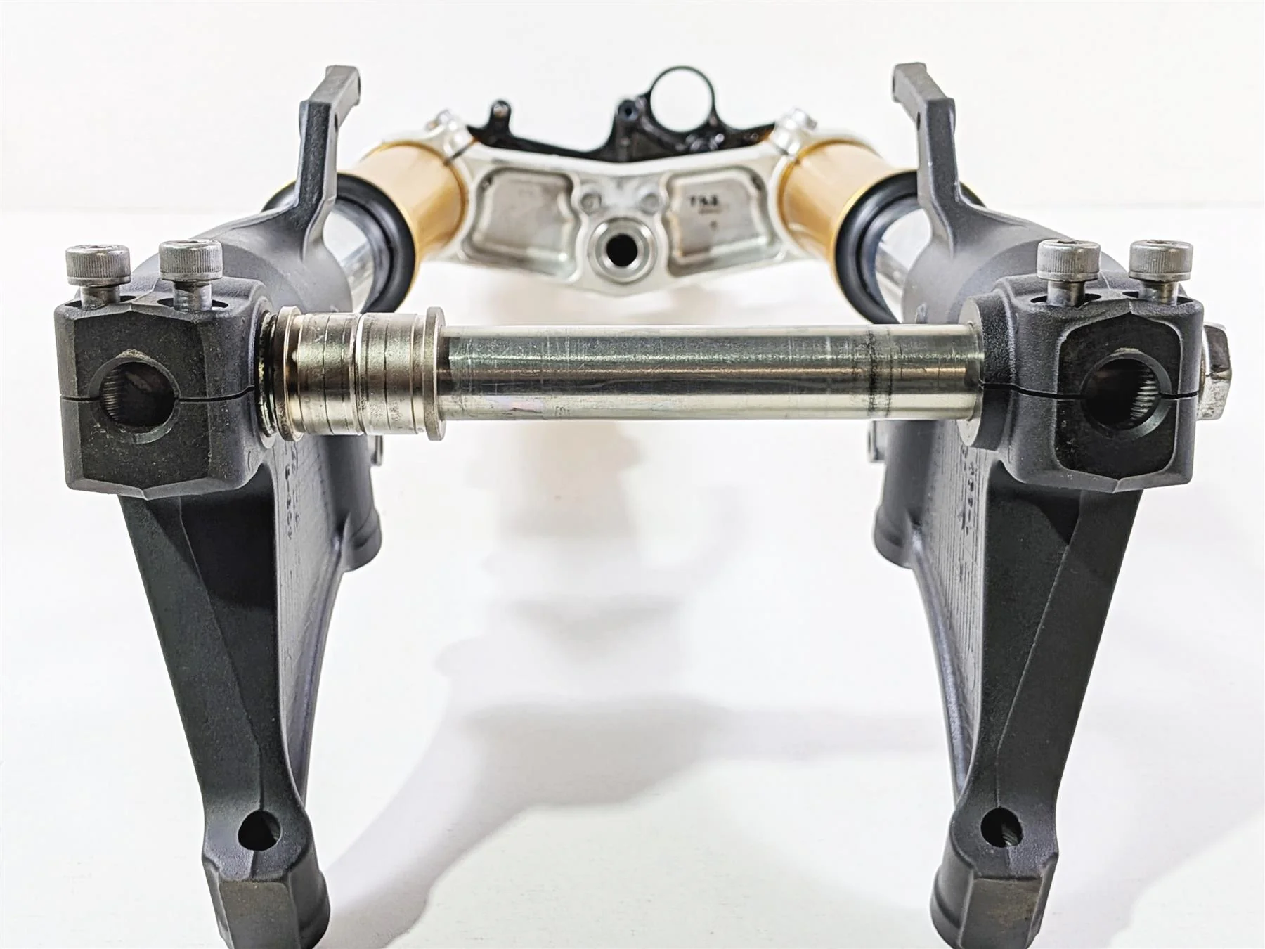 2008 Yamaha YZF R1 RN19 Straight Golden Front Forks Triple Tree Set 4C8-23102-00-00 - Image 7