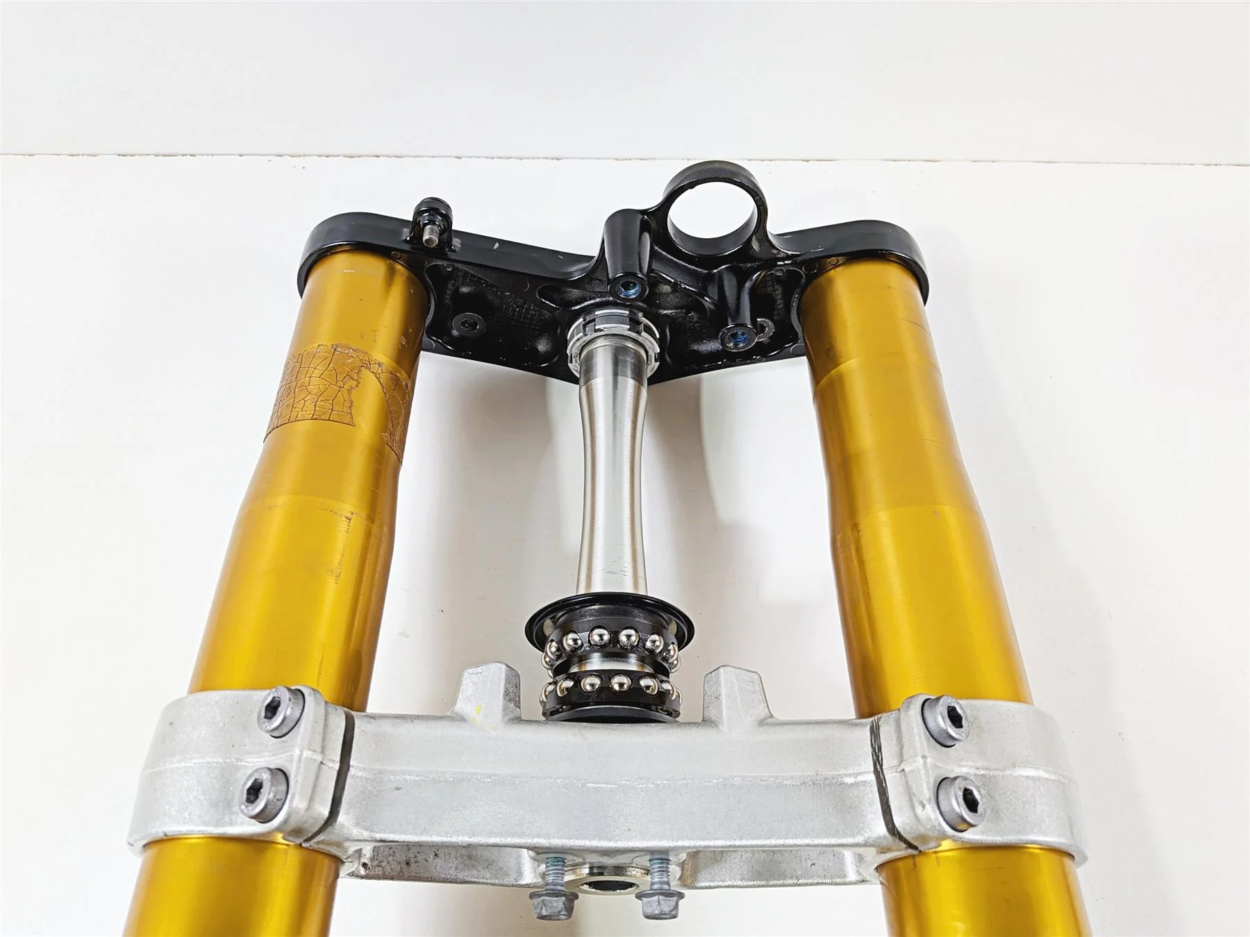2008 Yamaha YZF R1 RN19 Straight Golden Front Forks Triple Tree Set 4C8-23102-00-00 - Image 9