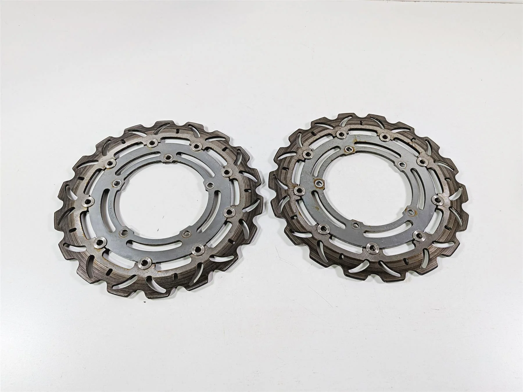2008 Yamaha YZF R1 RN19 Voodoo Wave Front Brake Disc Rotor Set 4C8-2581T-00-00 - Image 4