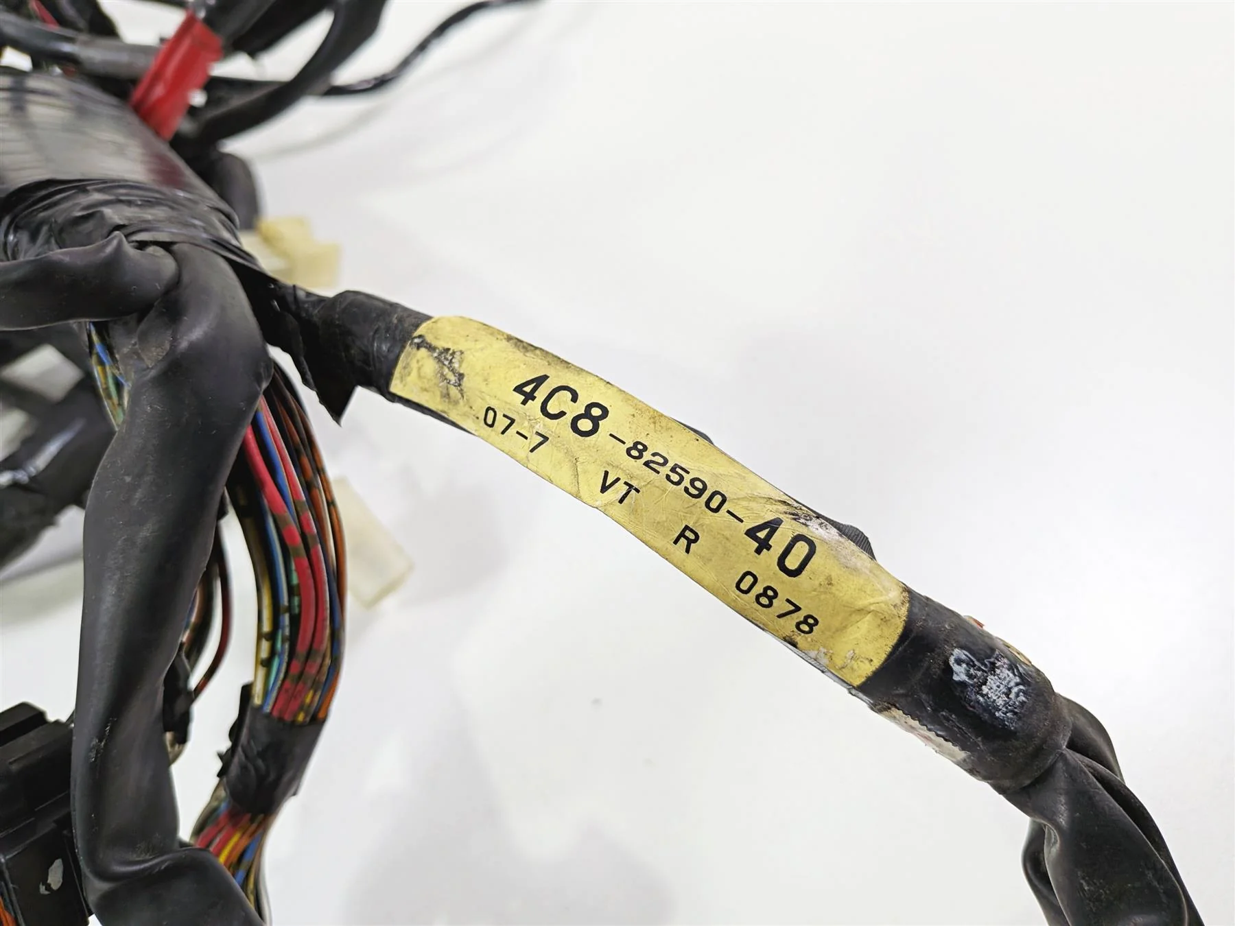 2008 Yamaha YZF R1 RN19 Wiring Harness Loom -Cut Taillight Wire 4C8-82590-40-00 - Image 6