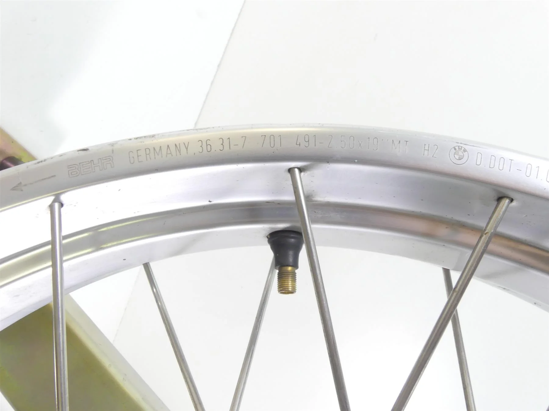 2009 BMW R1200GS K25 Straight Front Behr Spoke Wheel Rim 19x2.5 36317701491 - Image 12