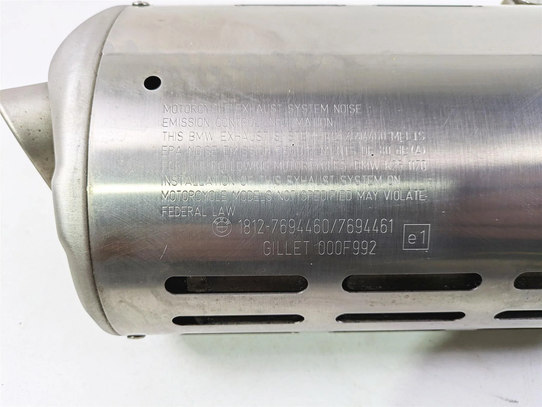 2009 BMW R1200GS K255 Adv Stock Exhaust Pipe Muffler Silencer - Read 18127694460 - Image 12