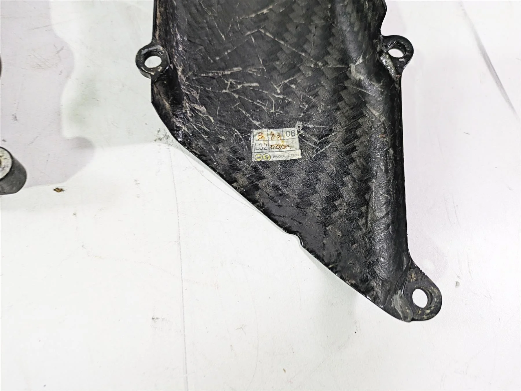 2009 Ducati Monster 1100 S Carbon Fiber Timing Belt Cover 24510881A 24510871A - Image 10