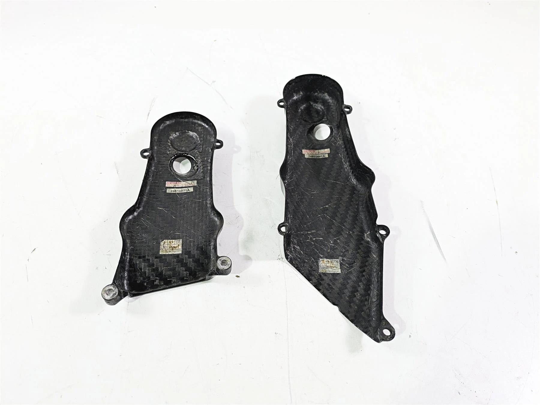 2009 Ducati Monster 1100 S Carbon Fiber Timing Belt Cover 24510881A 24510871A - Image 2